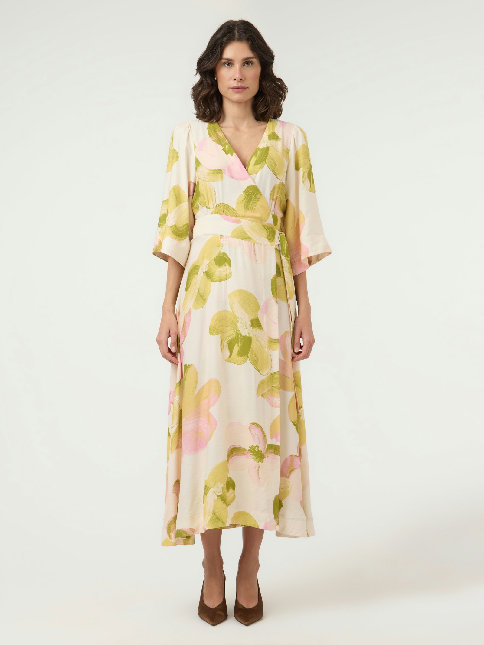 YASMARGA 3/4 WRAP LONG DRESS S. NOO, Pristine/MARGA AOP #3