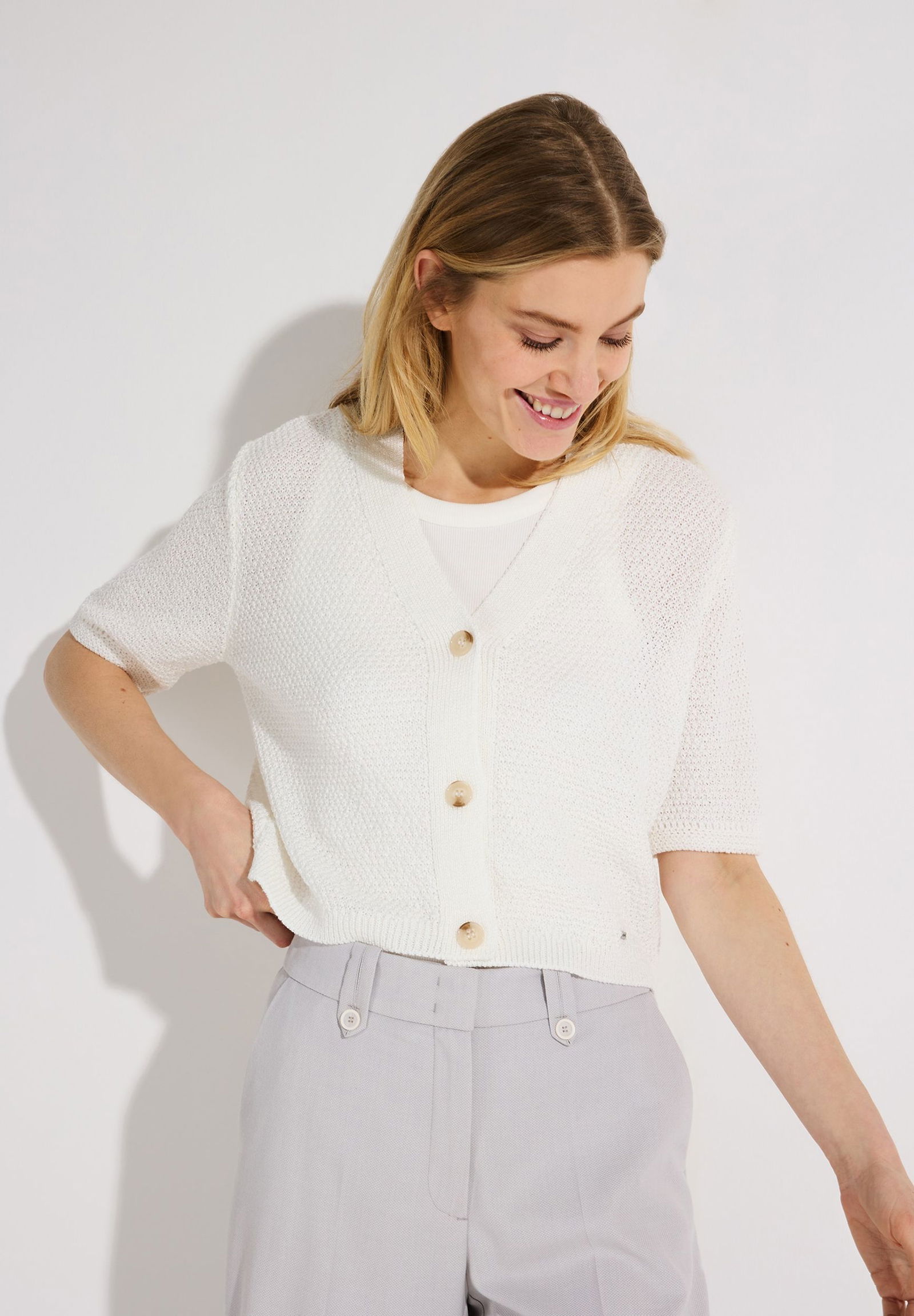 More & More |  More & More Strickjacke | Cardigan  | 36 | ecru