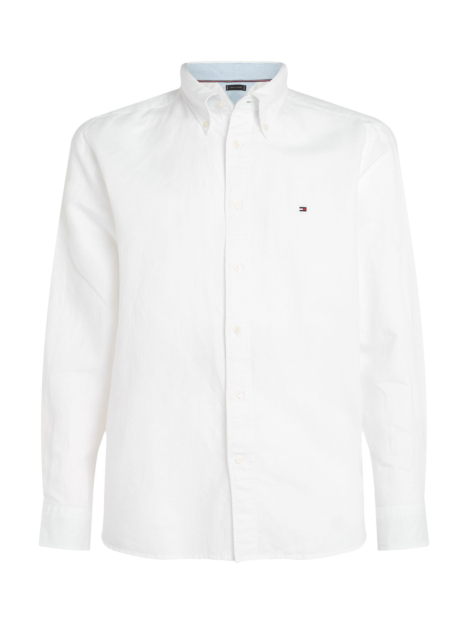  |  LINEN BLEND SOLID RF SHIRT | XXL | th optic white