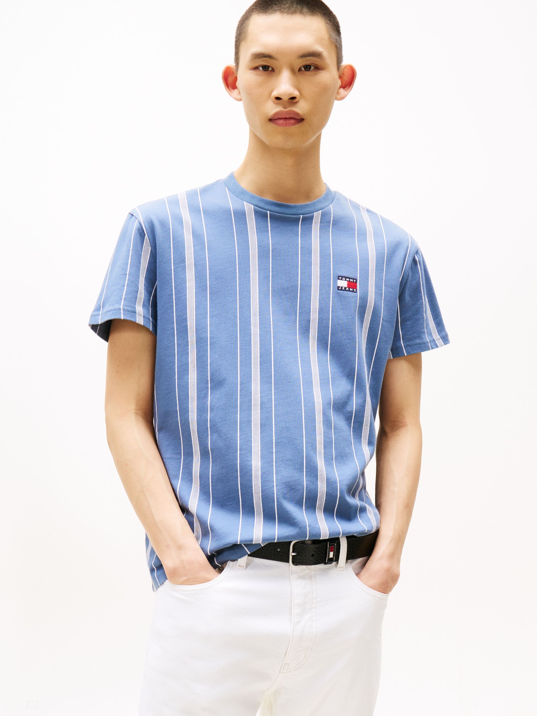 Tommy Jeans |  Tommy Jeans Shirt  | M | blue spell / stripe