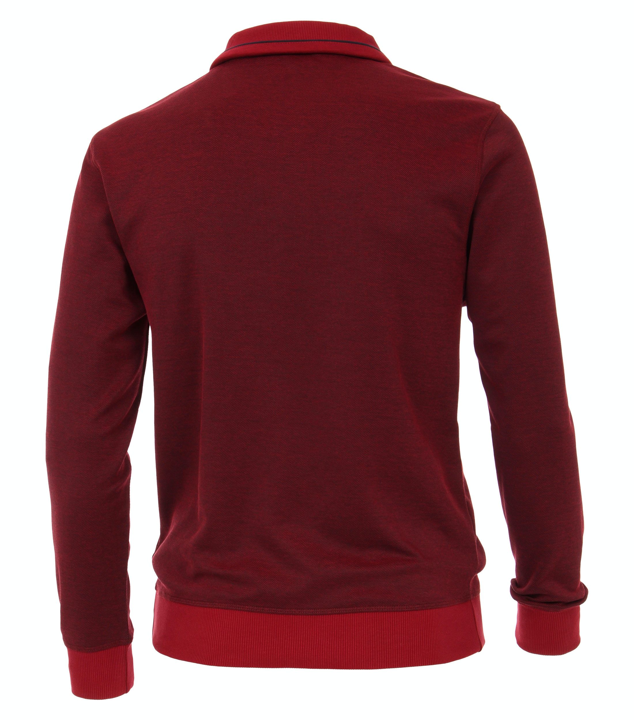 Casa Moda |  Sweat-Troyer gemustert | L | rot