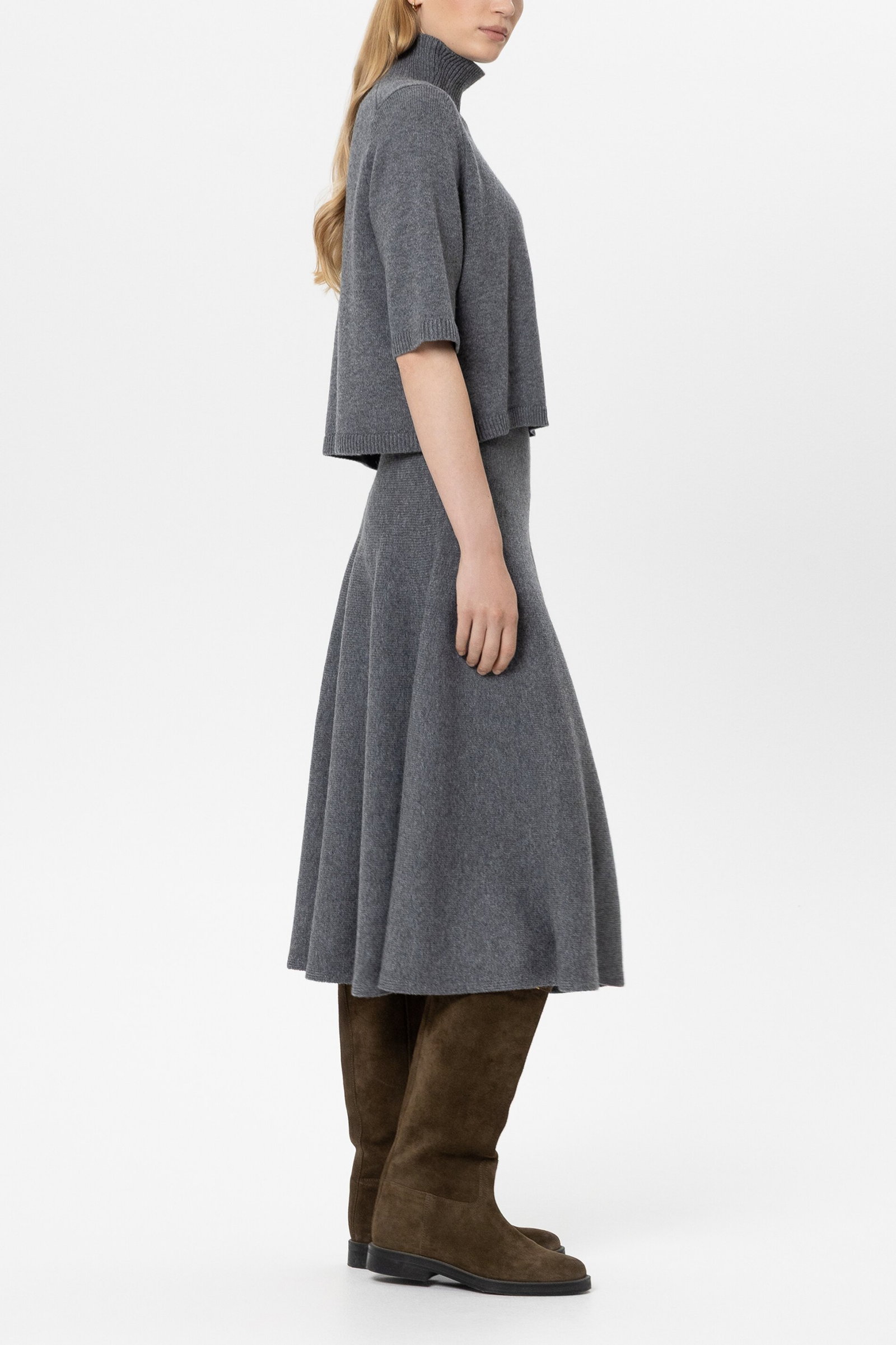 Turtleneck aus Woll-Mix, heather grey #3