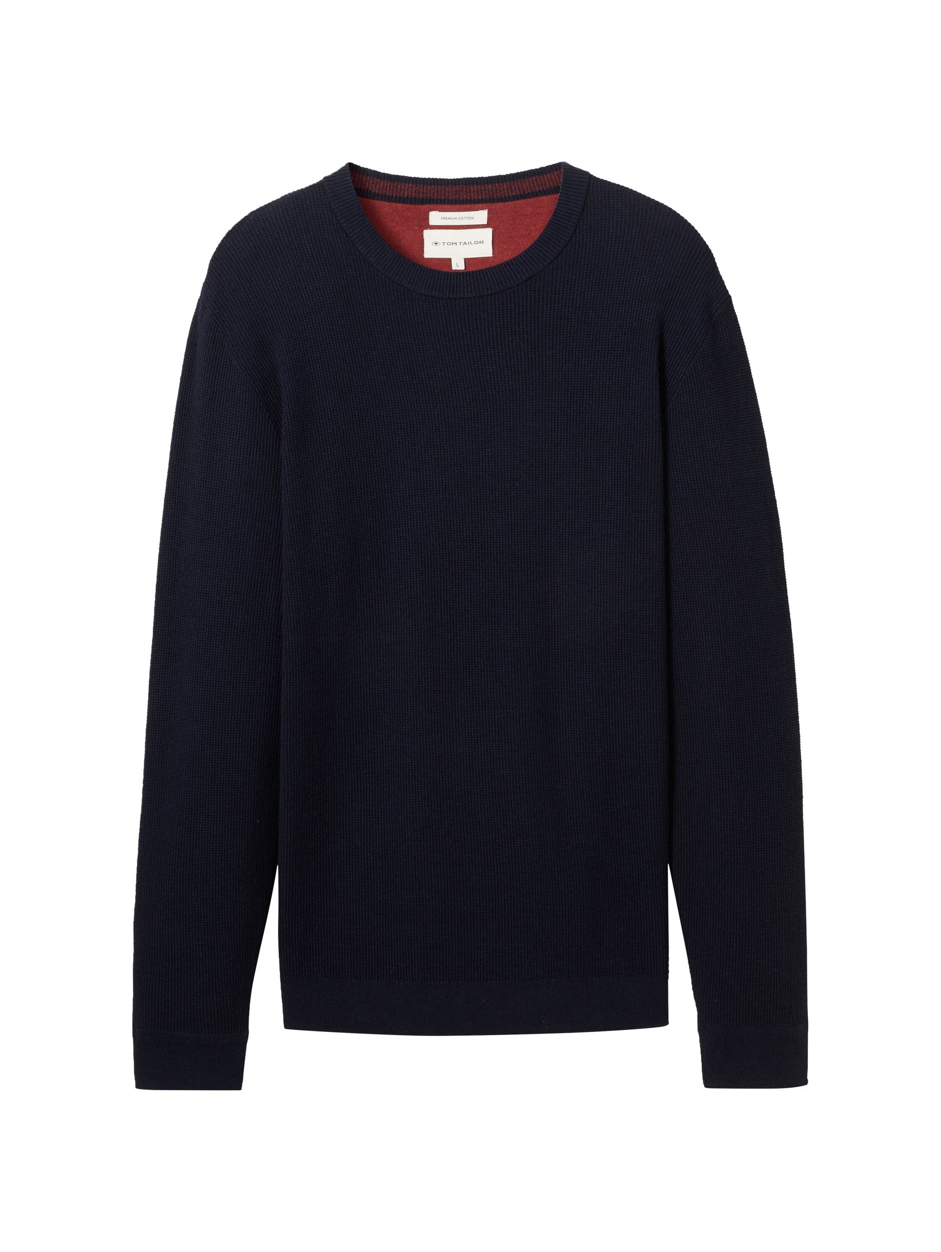 knitted navy melange