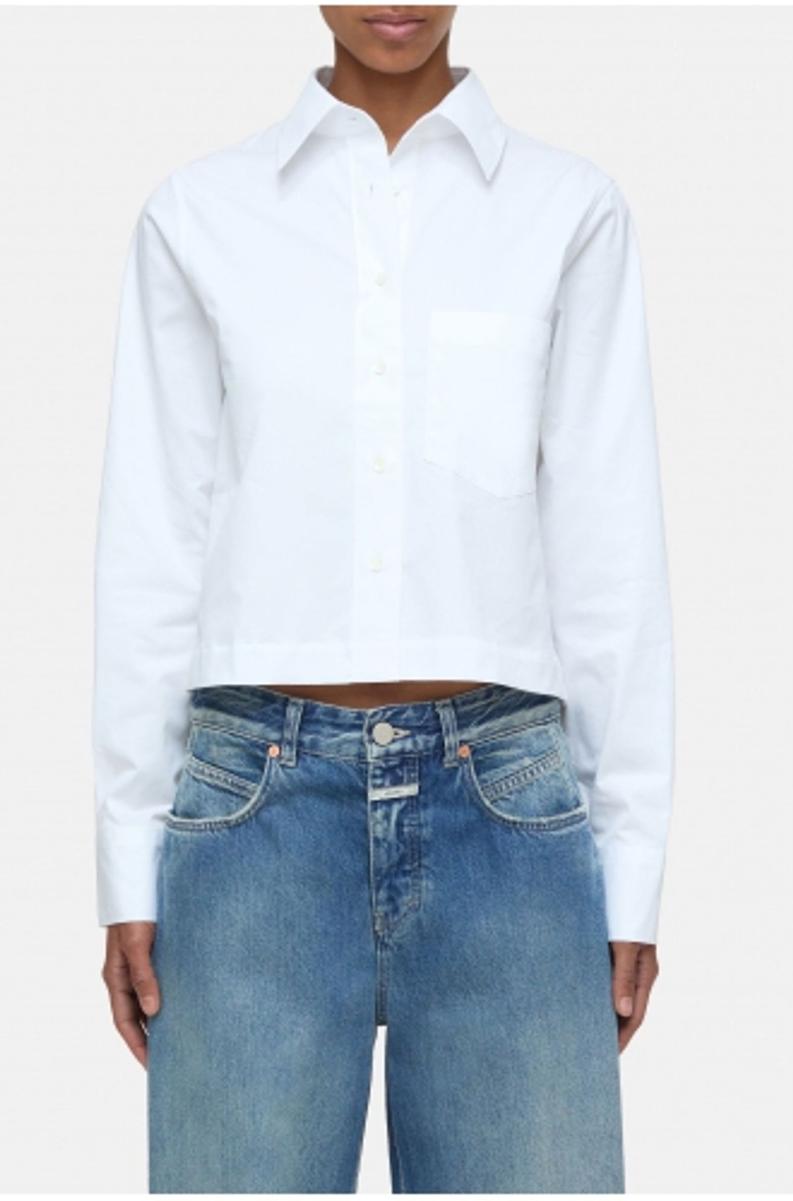 a8db4511f505d097faa878cba61ec5ed Closed | Closed cropped Hemdbluse | S | White