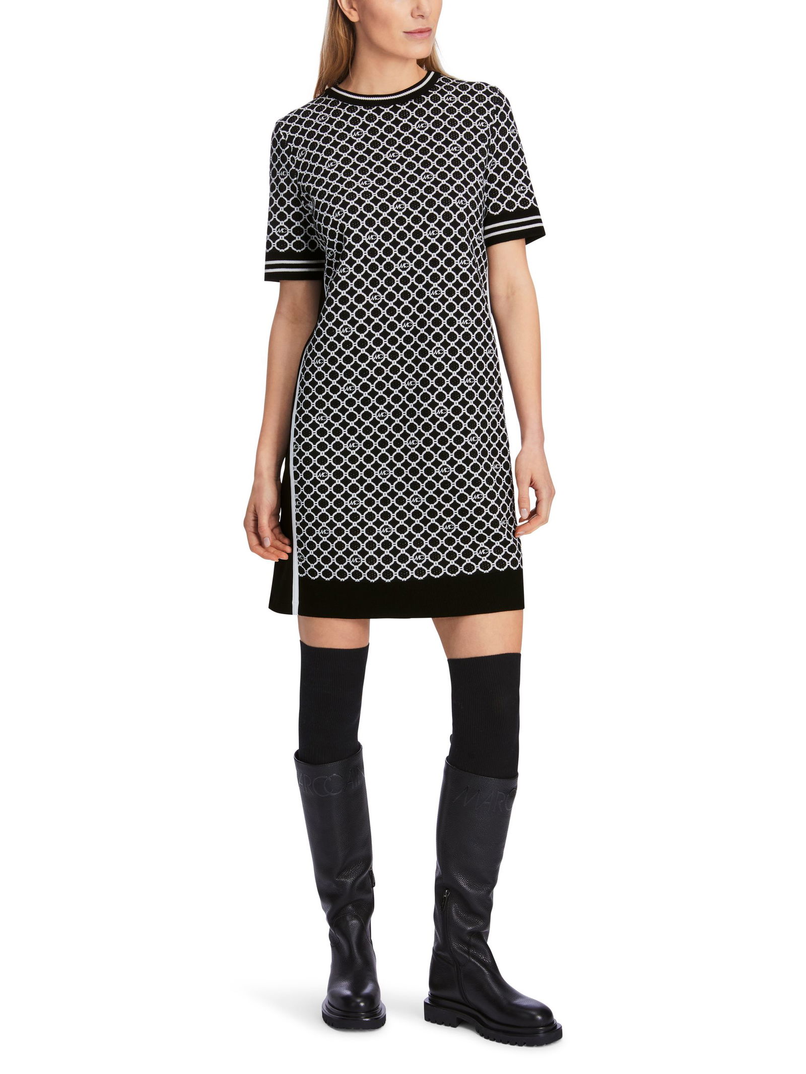 Marc Cain Sports | Marc Cain Sports Strickkleid | 38 | black and white