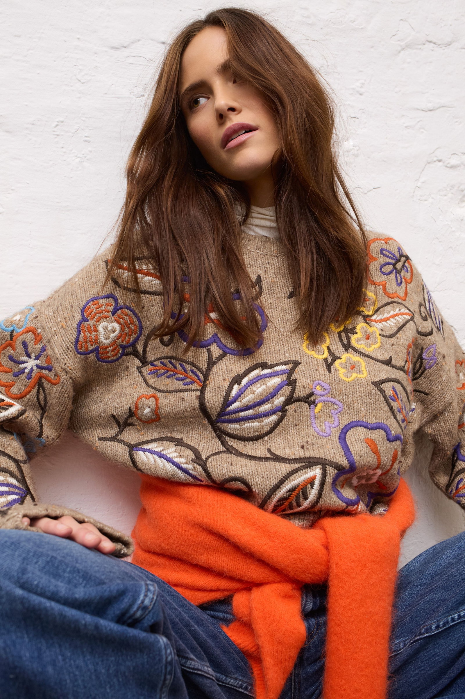 Pullover, camel violet #8