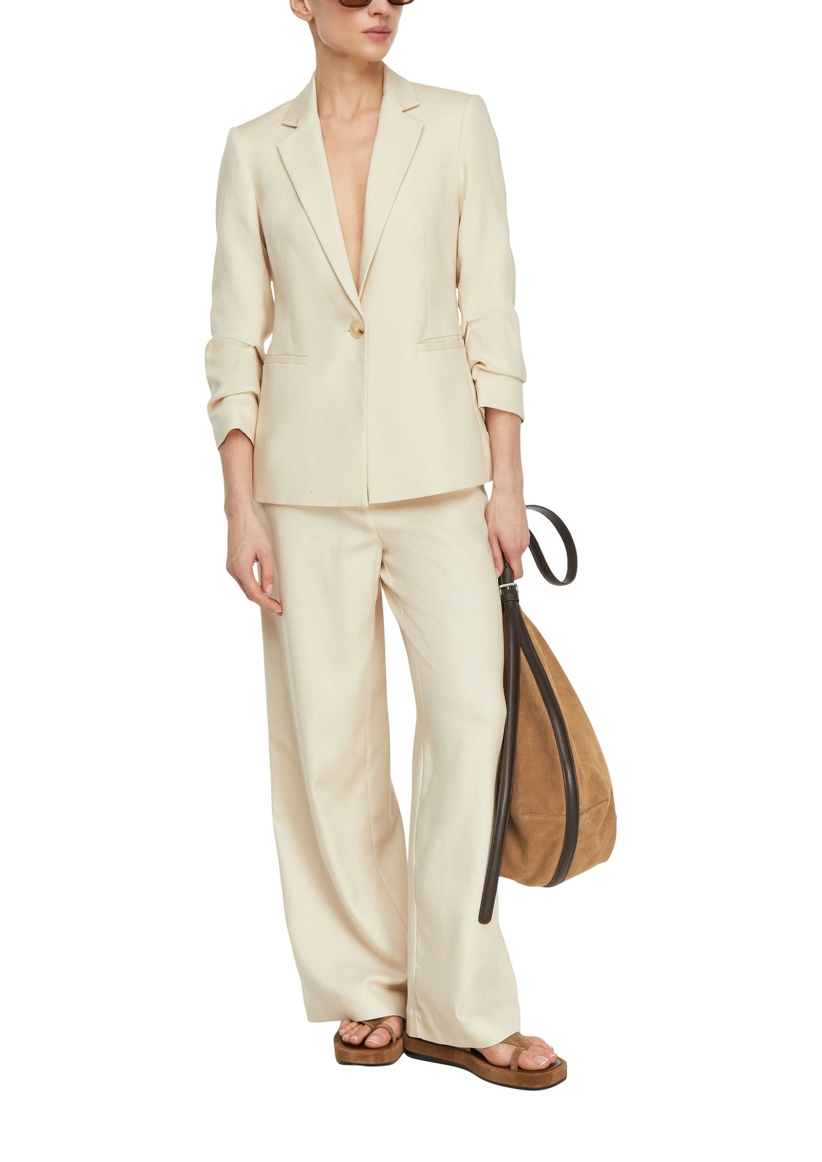 |  Indoor-Blazer, GREY/BLACK | 46 | beige