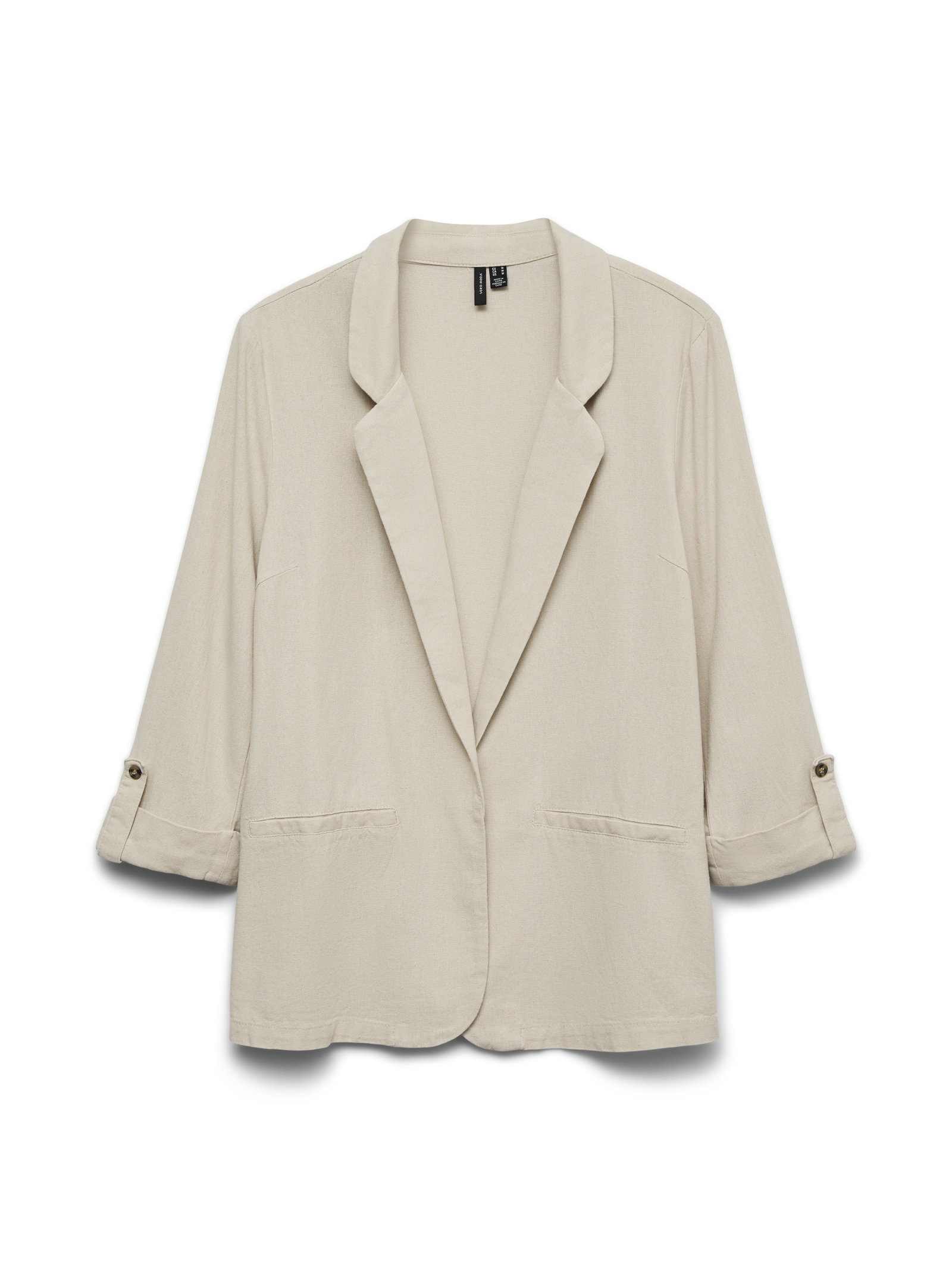 VMJESMILO 3/4 LOOSE BLAZER WVN NOOS, Silver Lining #1