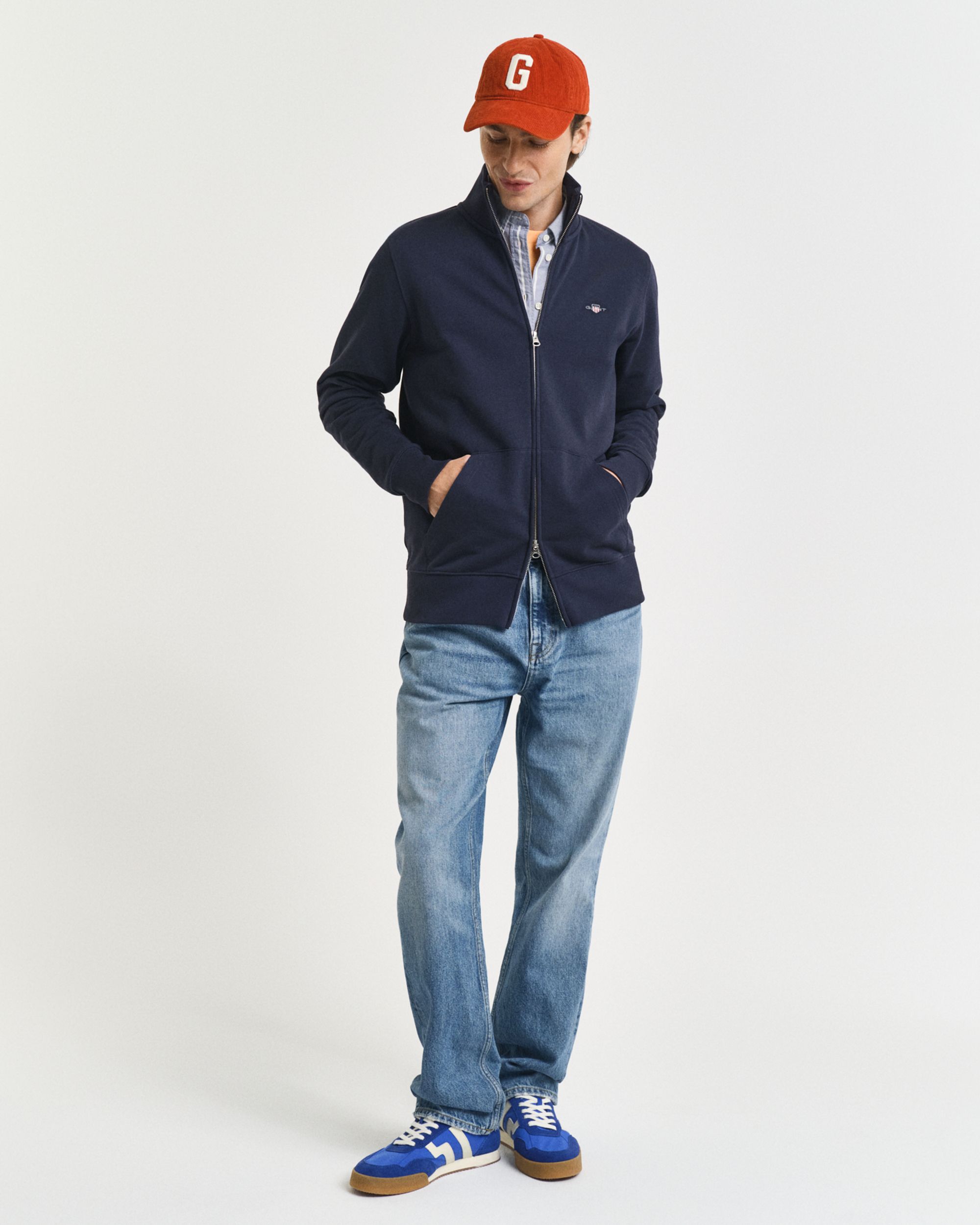 Gant |  Gant Sweatjacke "Shield" | M | grey melange