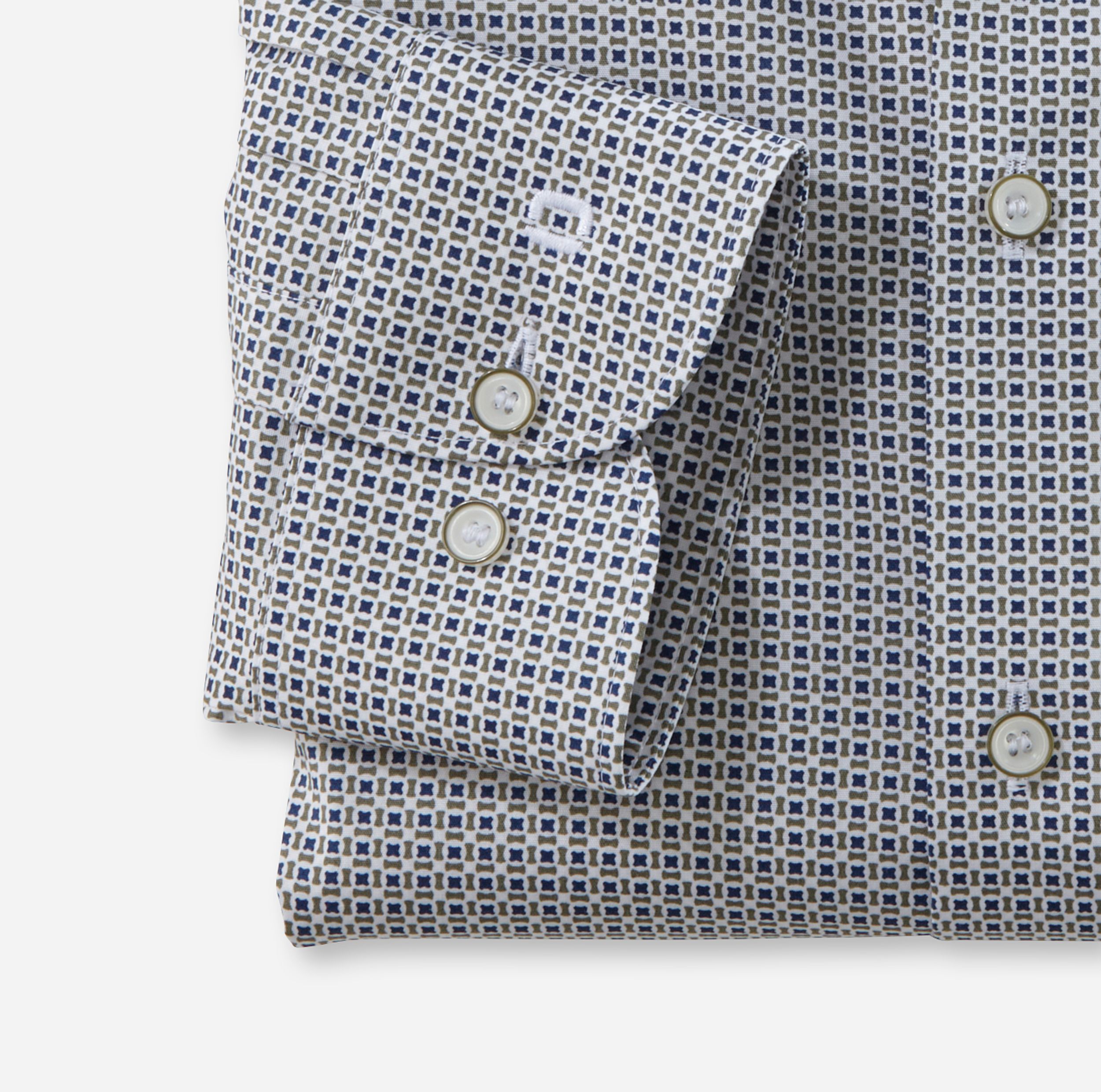 Olymp |  Olymp Hemd Modern Fit  | 42 | oliv