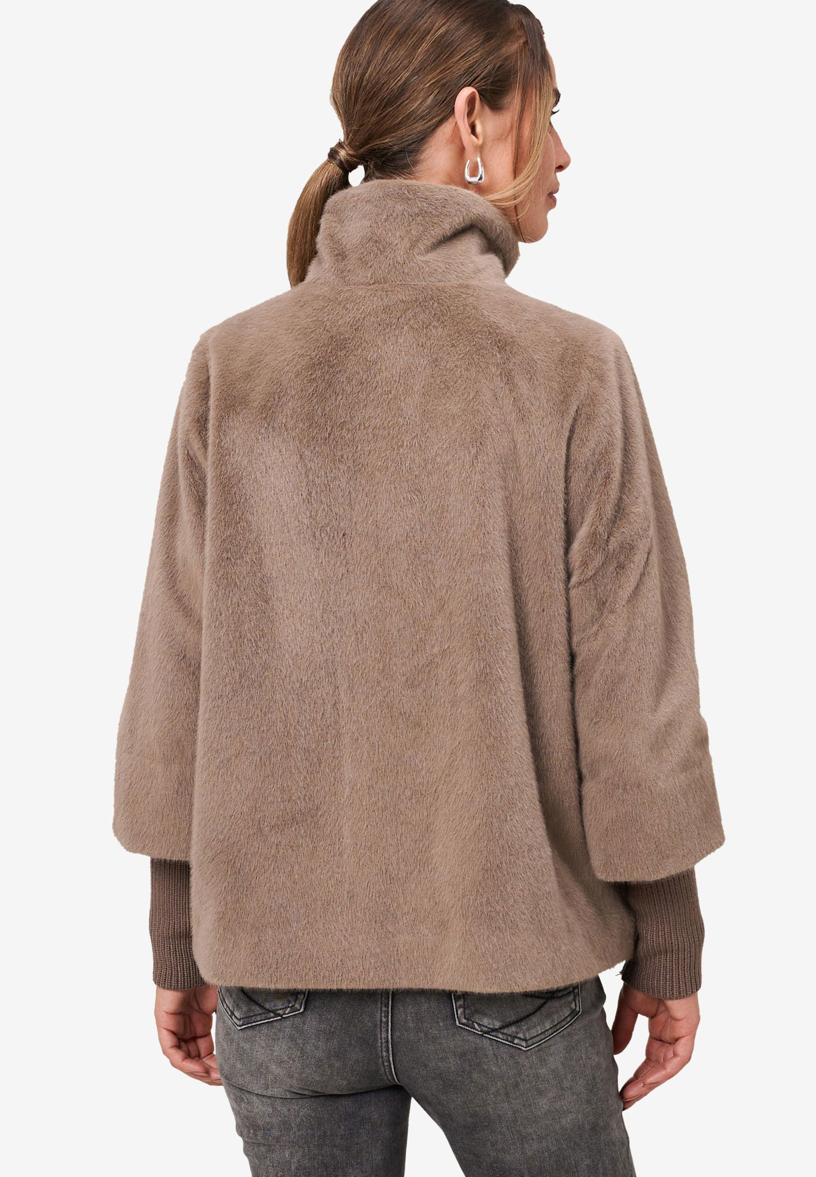 Zero |  Zero Fellimitat-Jacke | 34 | eggnog