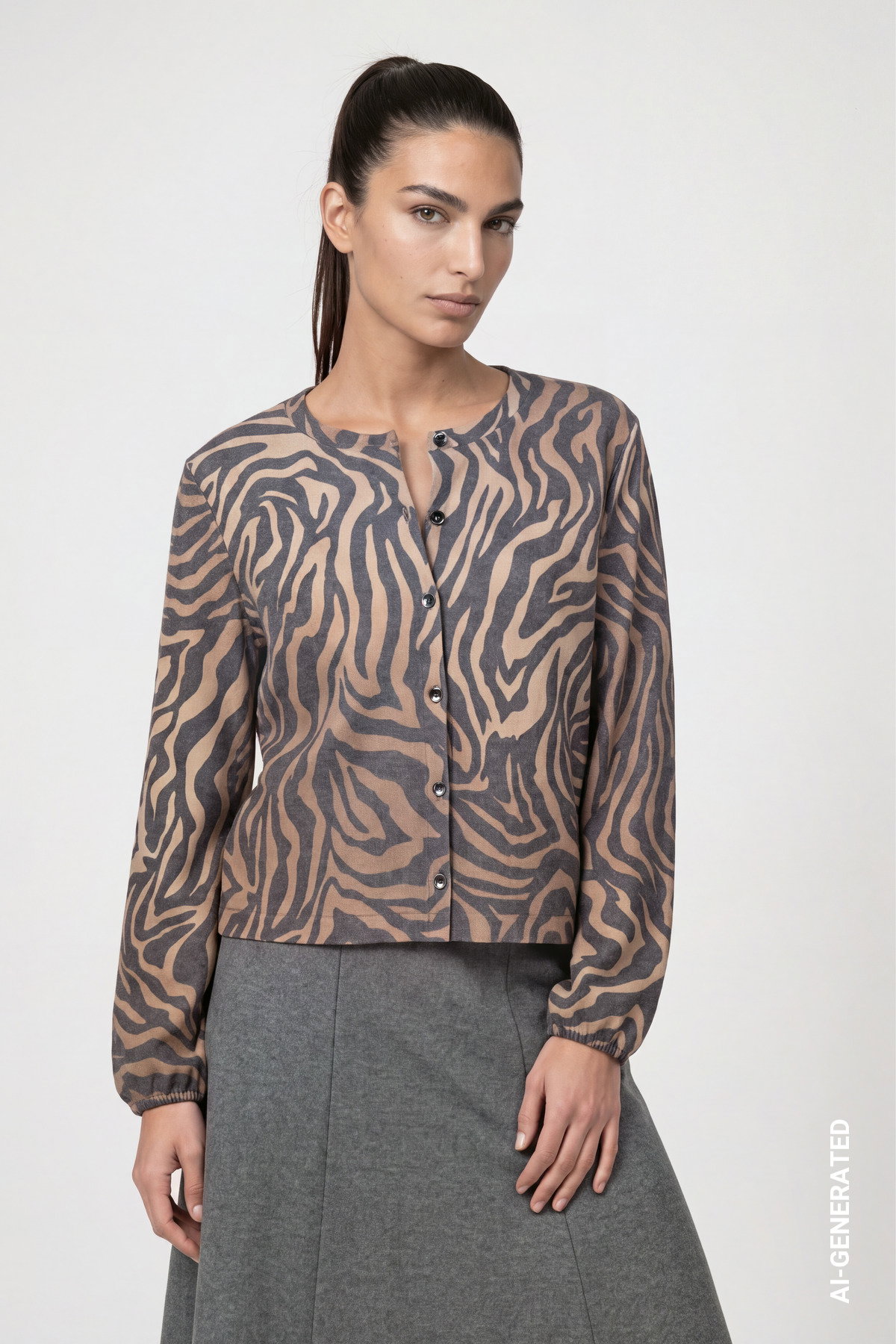 Jacke, brown sugar gemustert #2