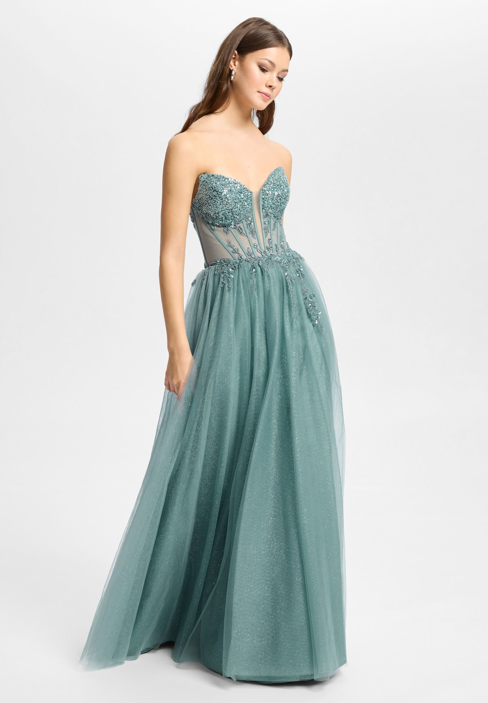 ea3fc08d77d068ed66e31a9ba648b303 | Tüllkleid mit Schimmereffekt | 36