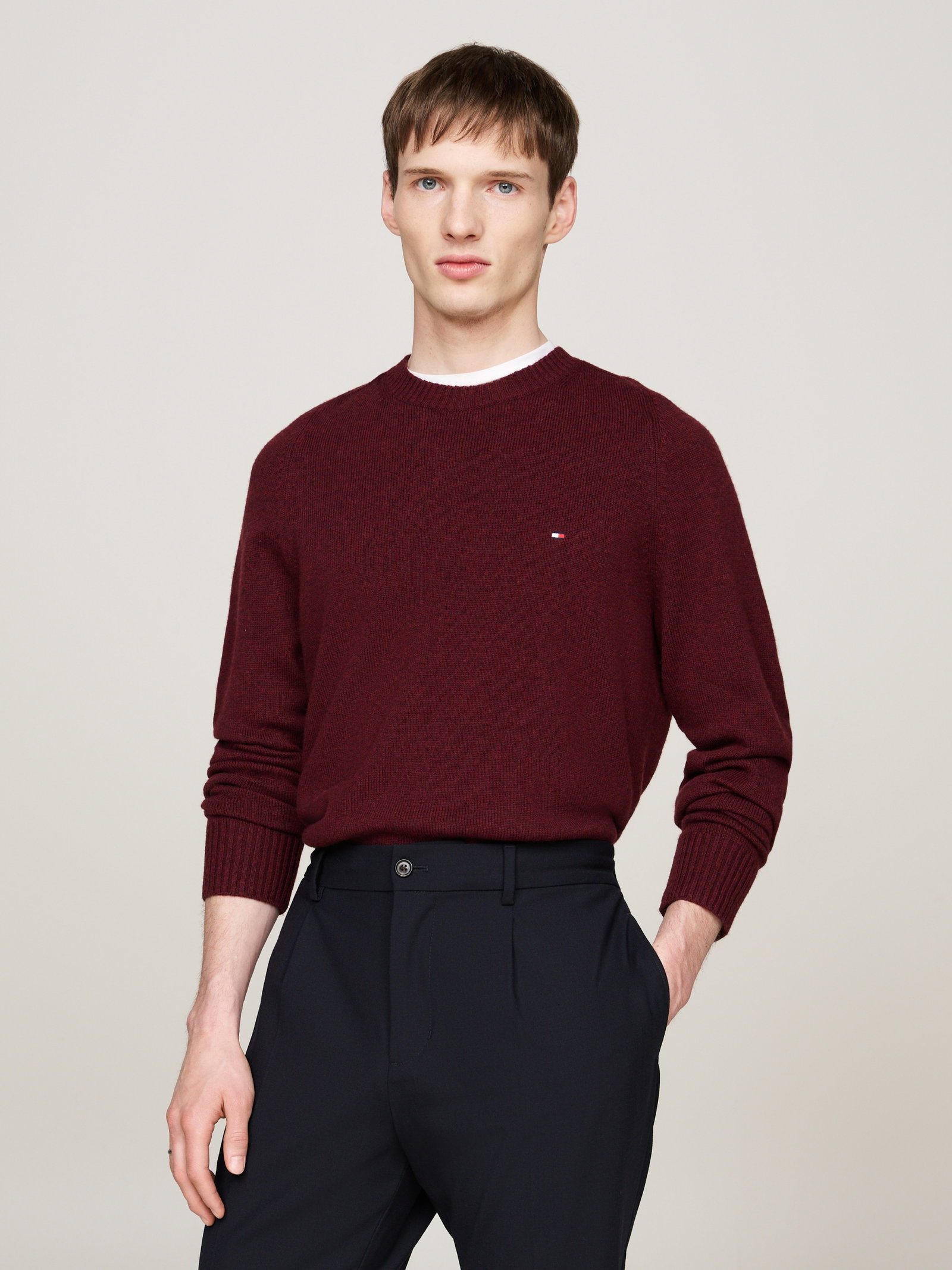 LAMBSWOOL CREW NECK, PINK #2