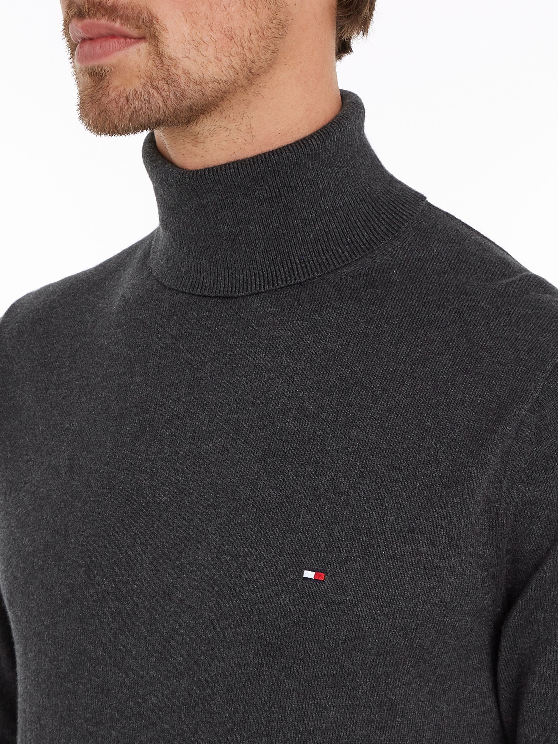 Tommy Hilfiger |  Tommy Hilfiger Rollkragenpullover  | S | dark grey heather