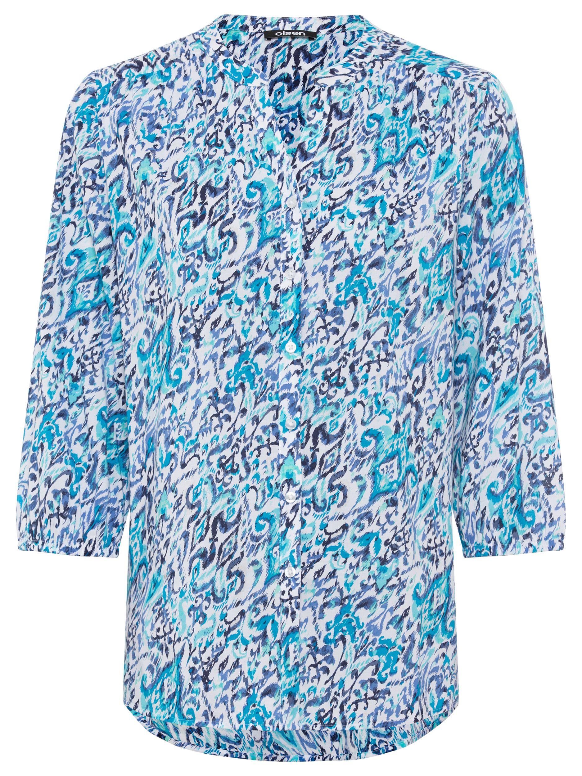 Olsen |  Olsen Druckbluse  | 46 | aruba blue