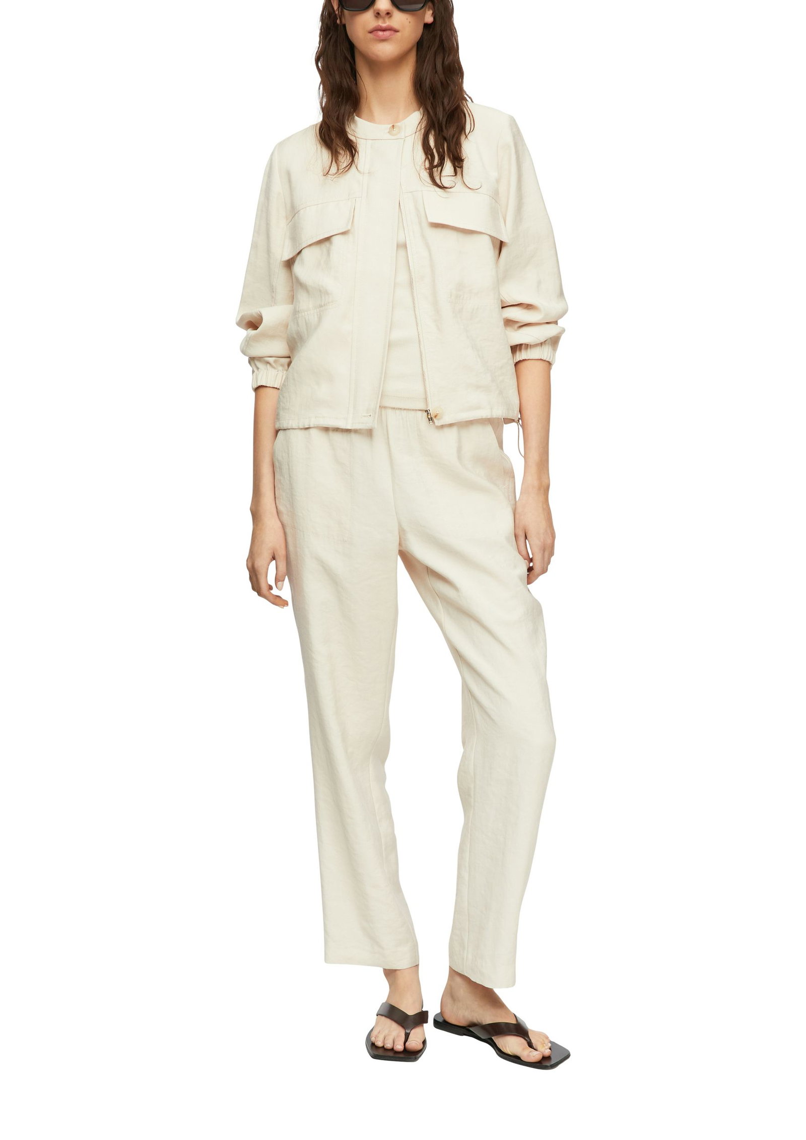 Comma |  Comma Schmale Hose  | 34 | beige