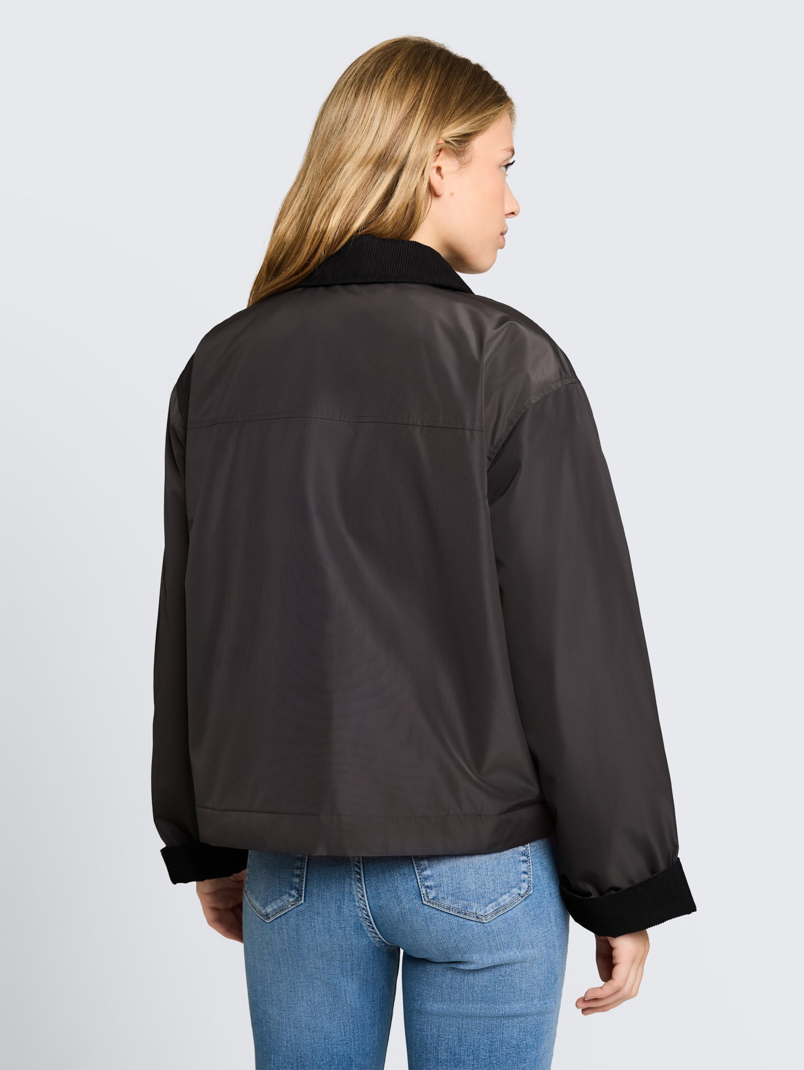 winter jacket with corduroy co, Coal Mine Grey #4
