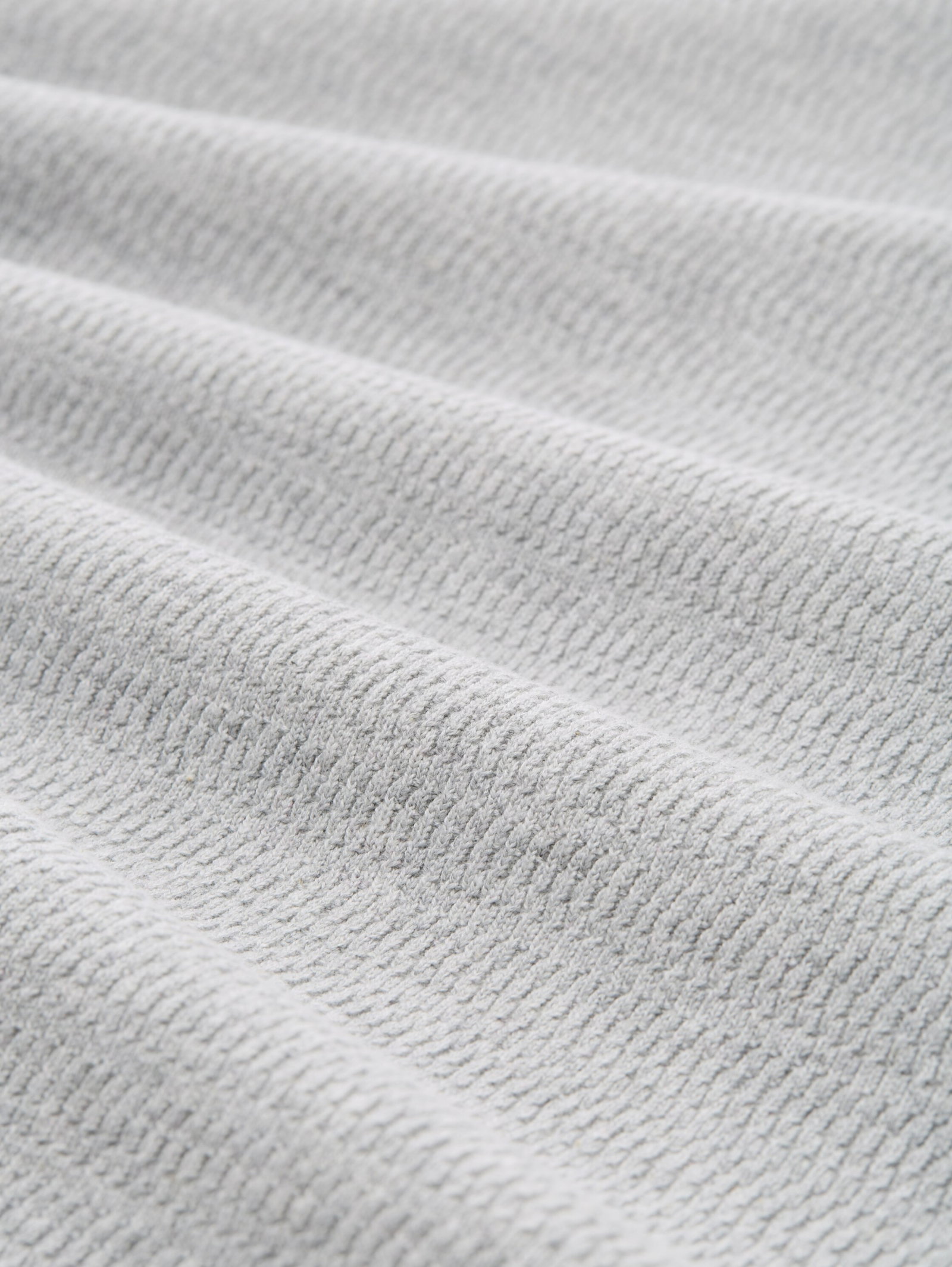 structured roll edge knit, Light Stone Grey Melange #2