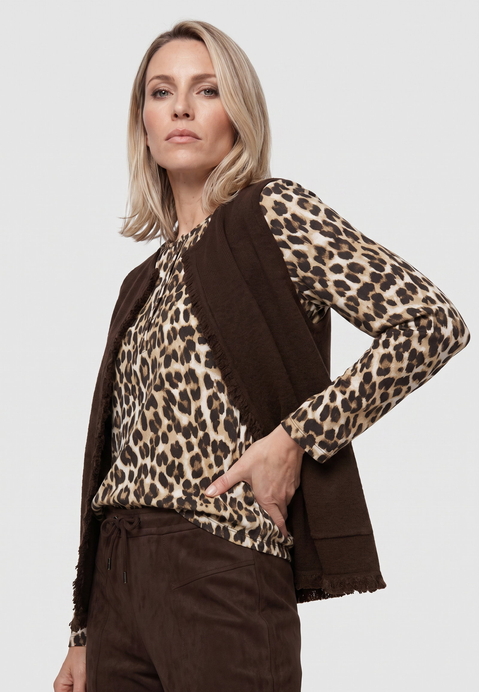 Cardigan Sleeveless, Coffee Bean #4