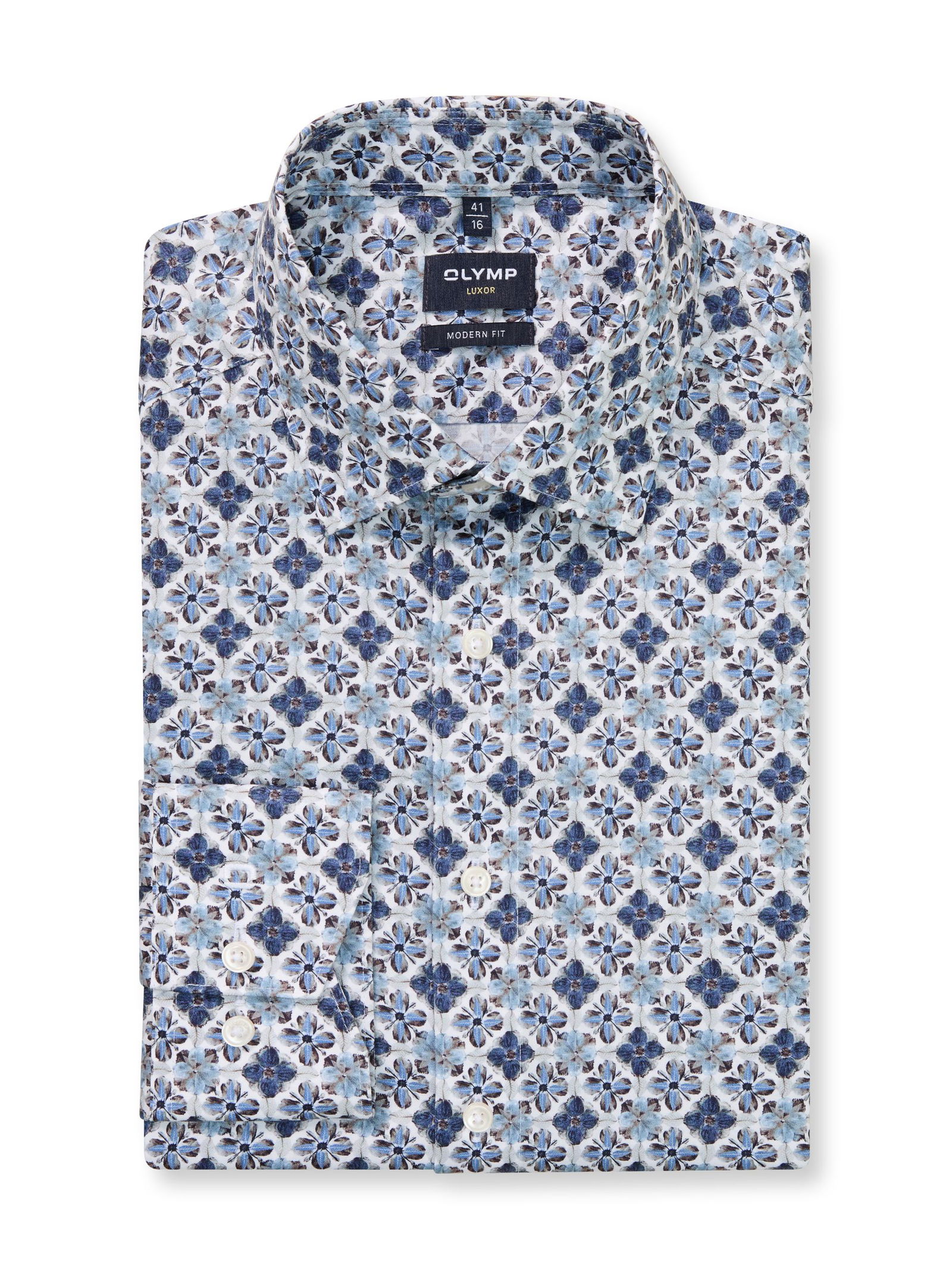Olymp |  Olymp Hemd Modern Fit  | 40 | bleu