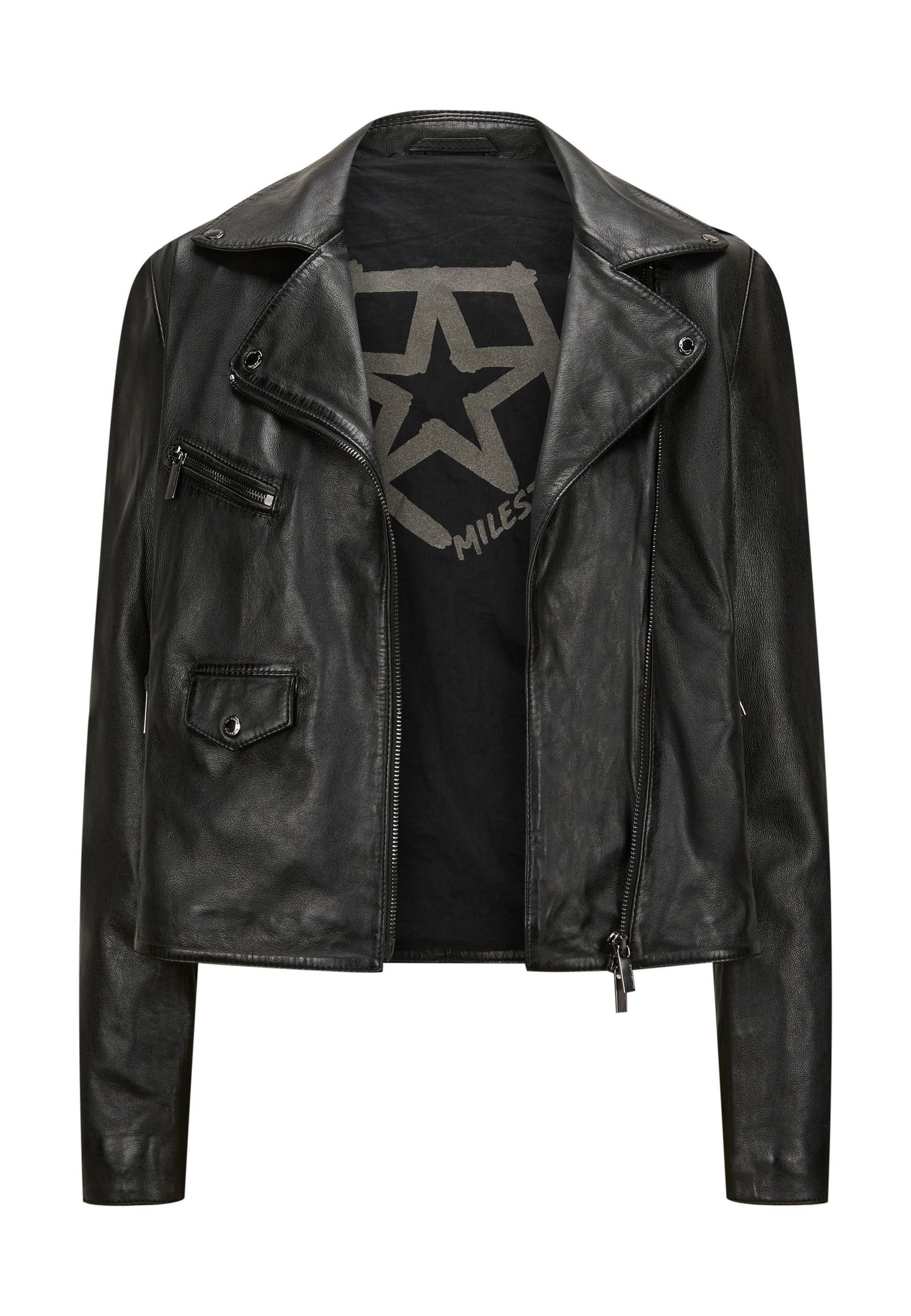 Milestone | Milestone Lederjacke | 36 | schwarz