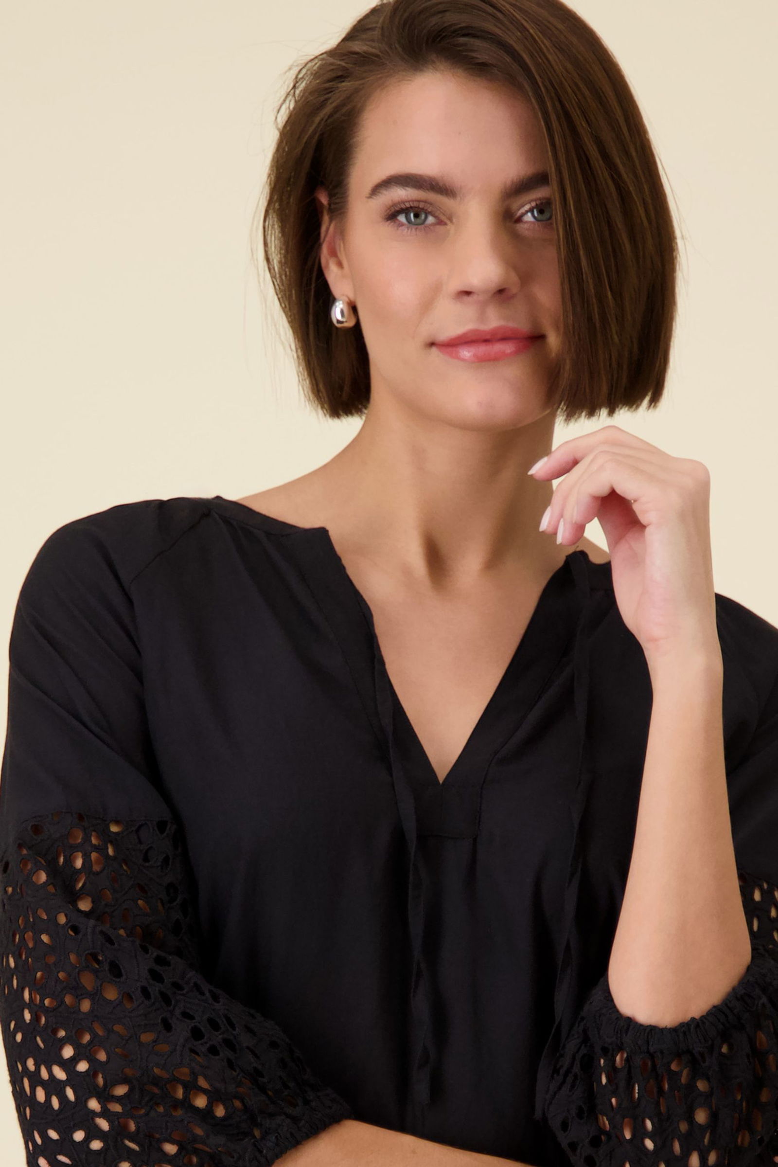 Monari |  Monari Druckbluse  | 36 | schwarz