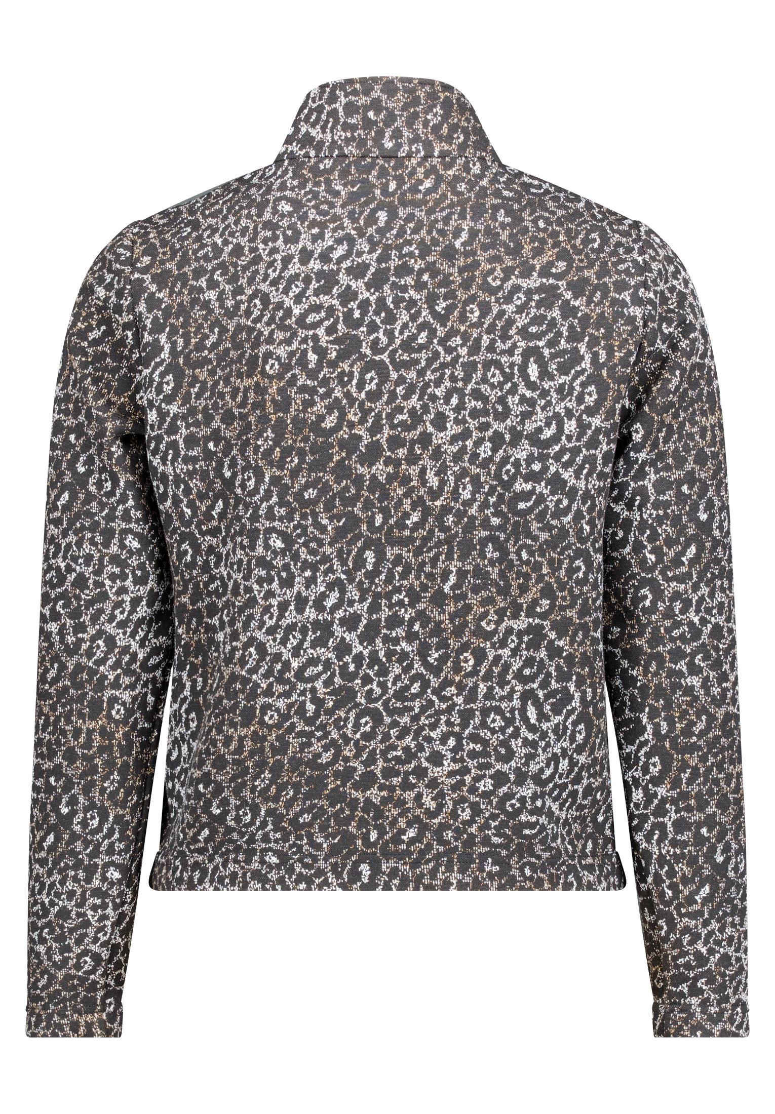 Sweat Jacke Kurz 1/1 Arm, Black/Beige #2