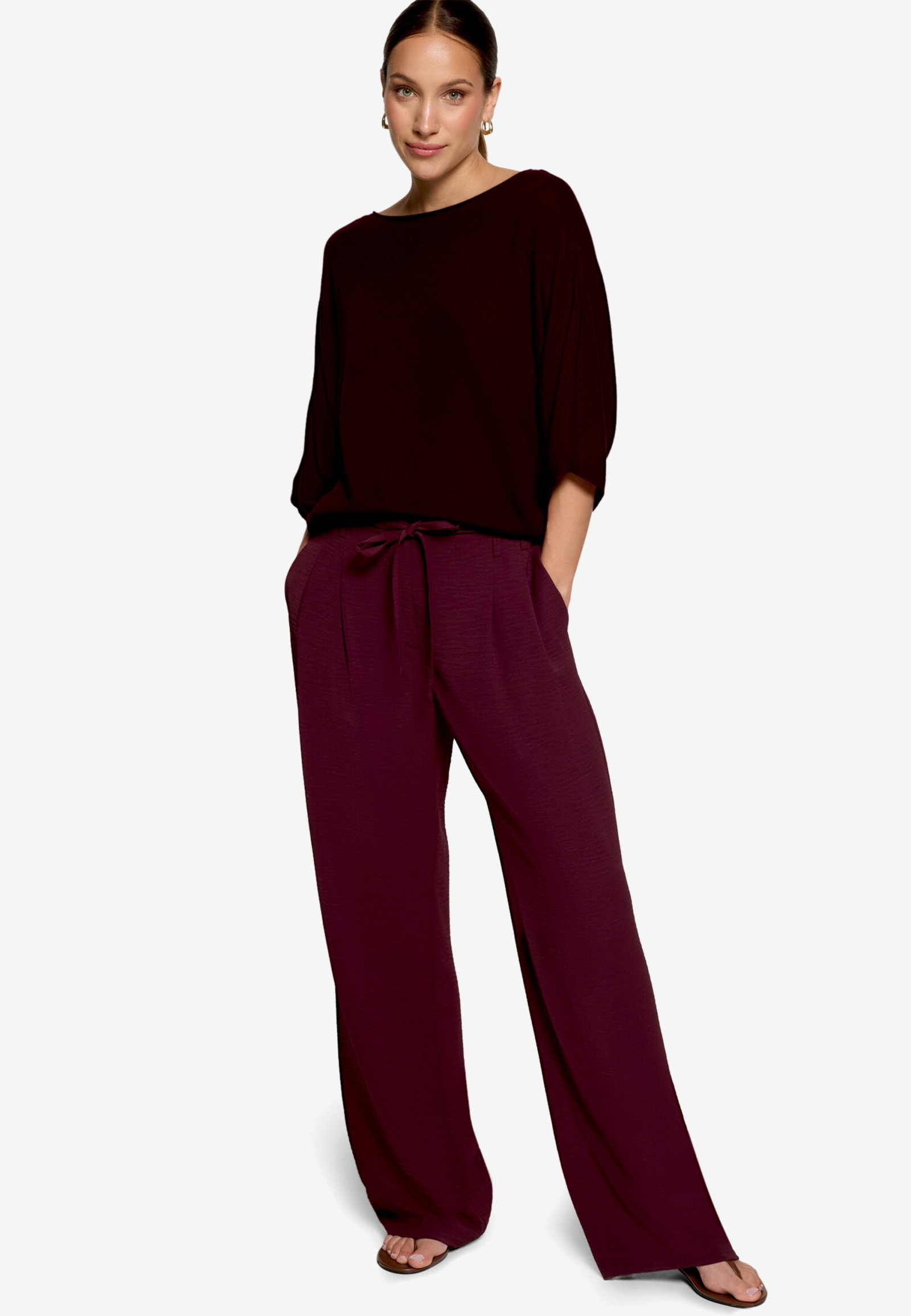 Strickpullover Kurz 1/2 Arm, Dark Aubergine #4