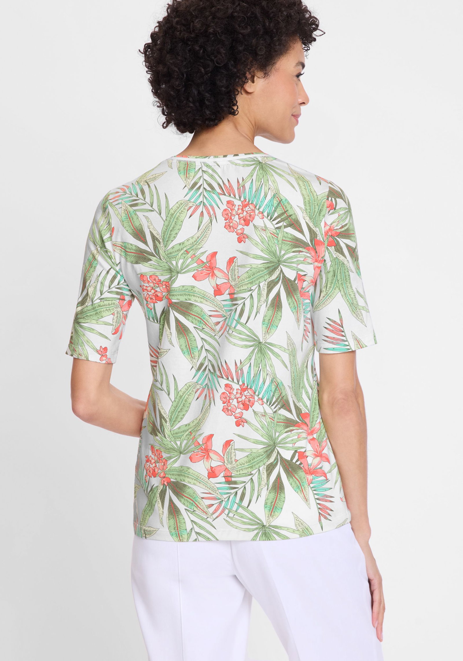 |  T-Shirt Short Sleeves, White | 46 | white