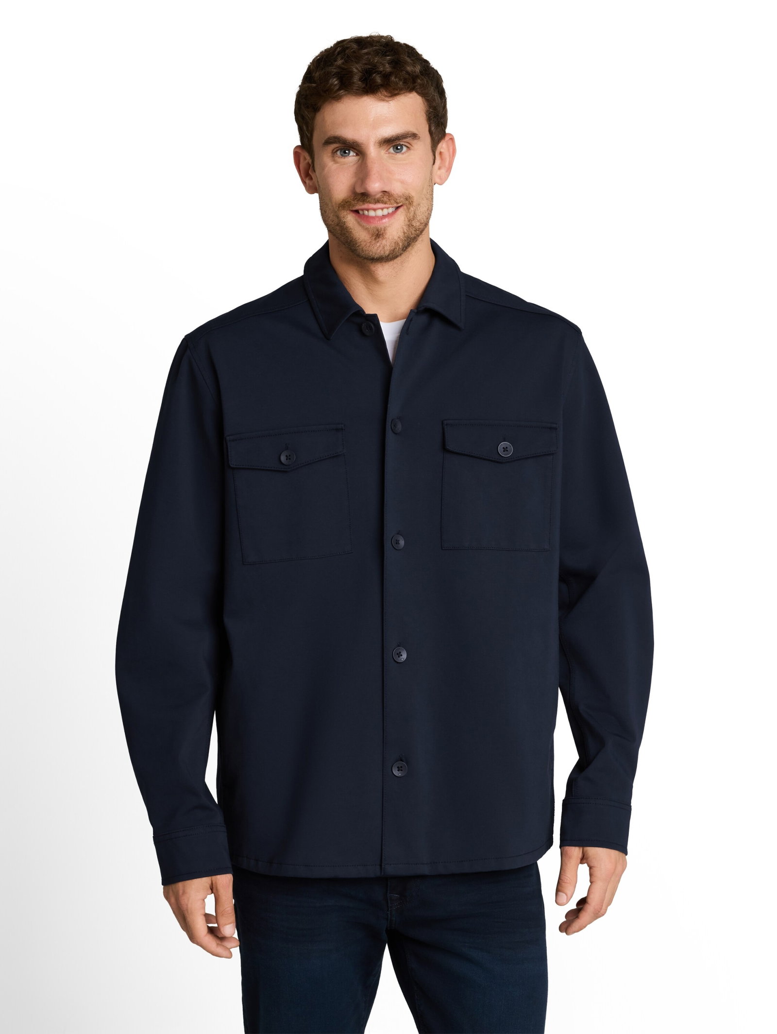 smart sweat overshirt, sky captain blue #11
