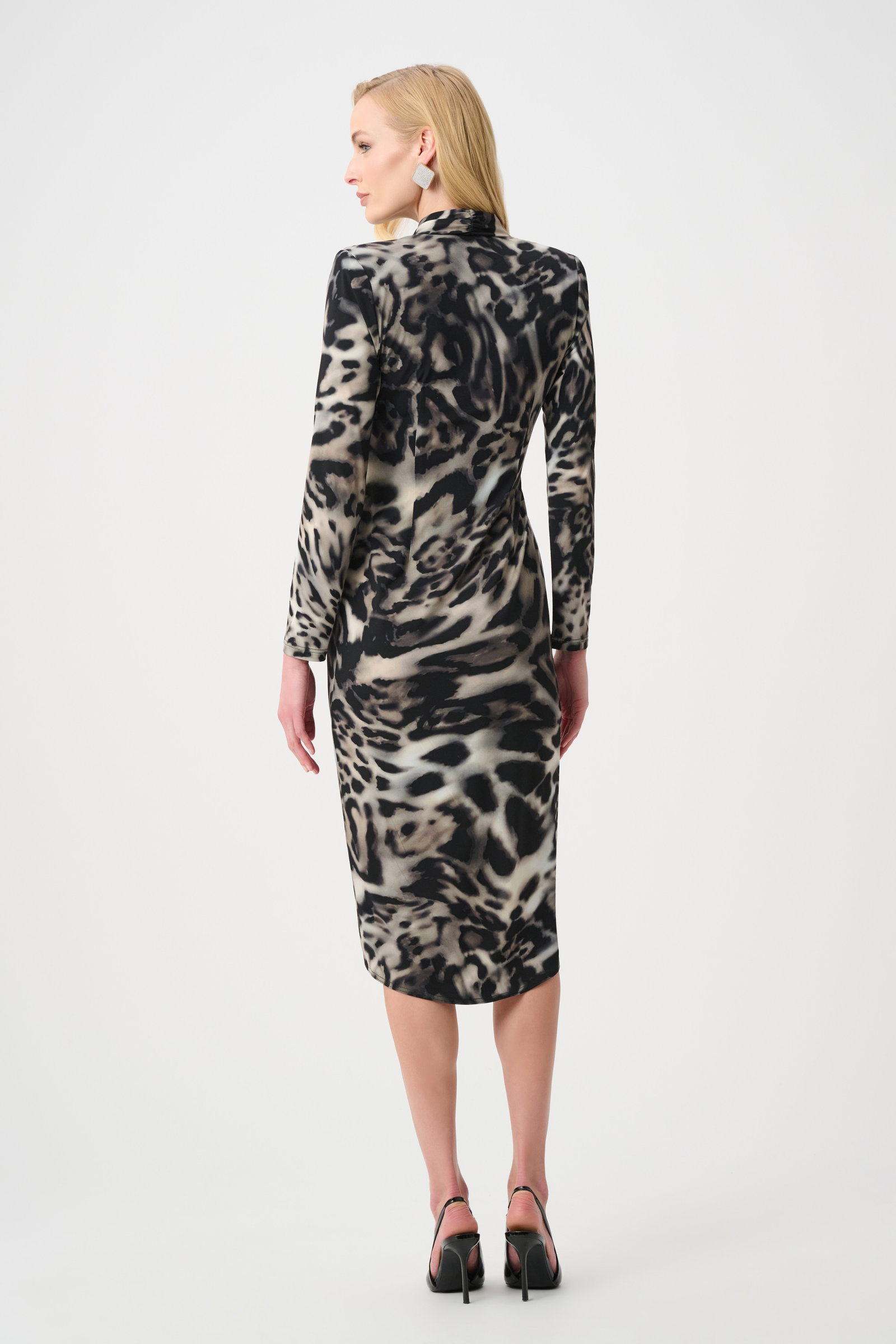 Joseph Ribkoff Damenkleid mit Leopardenmuster und Zierschnalle #4