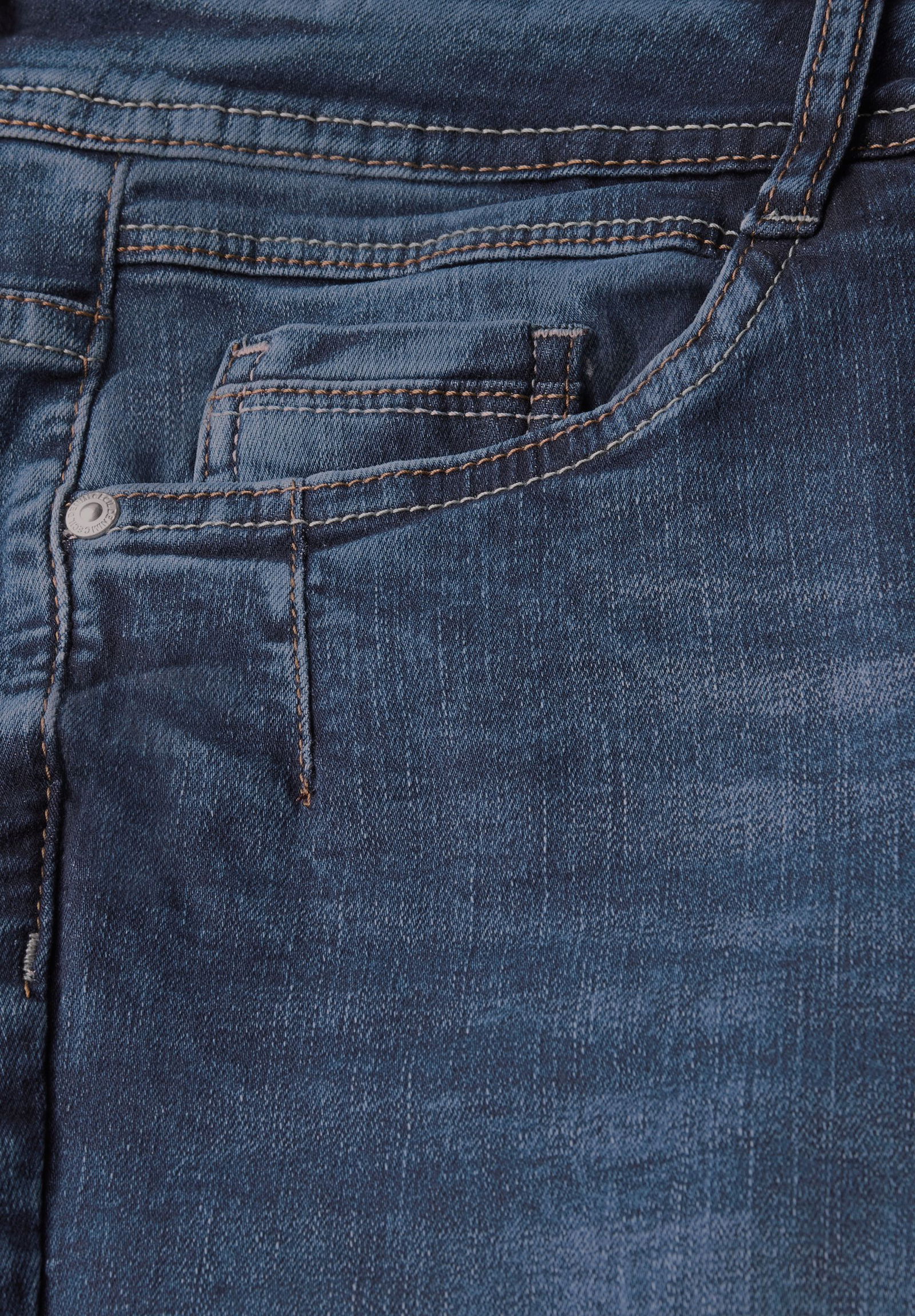 19a7356b55aa74d6a2ce29ba6481dc23 CECIL |  CECIL Straight Leg Jeans  | 31/32 | mid blue wash