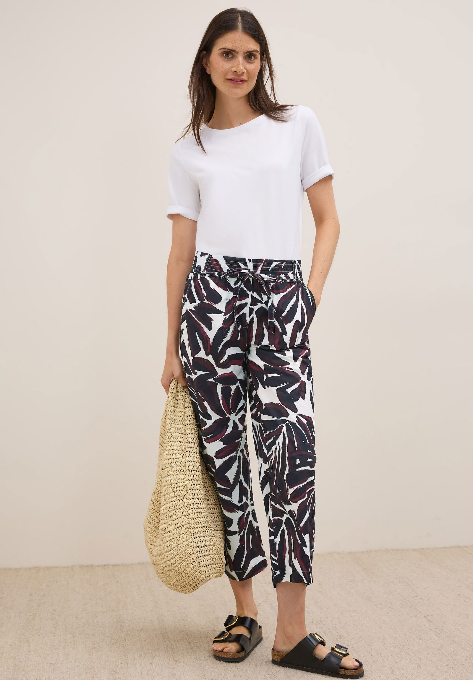  |  Gemusterte Wide Leg Hose | 11231_36900