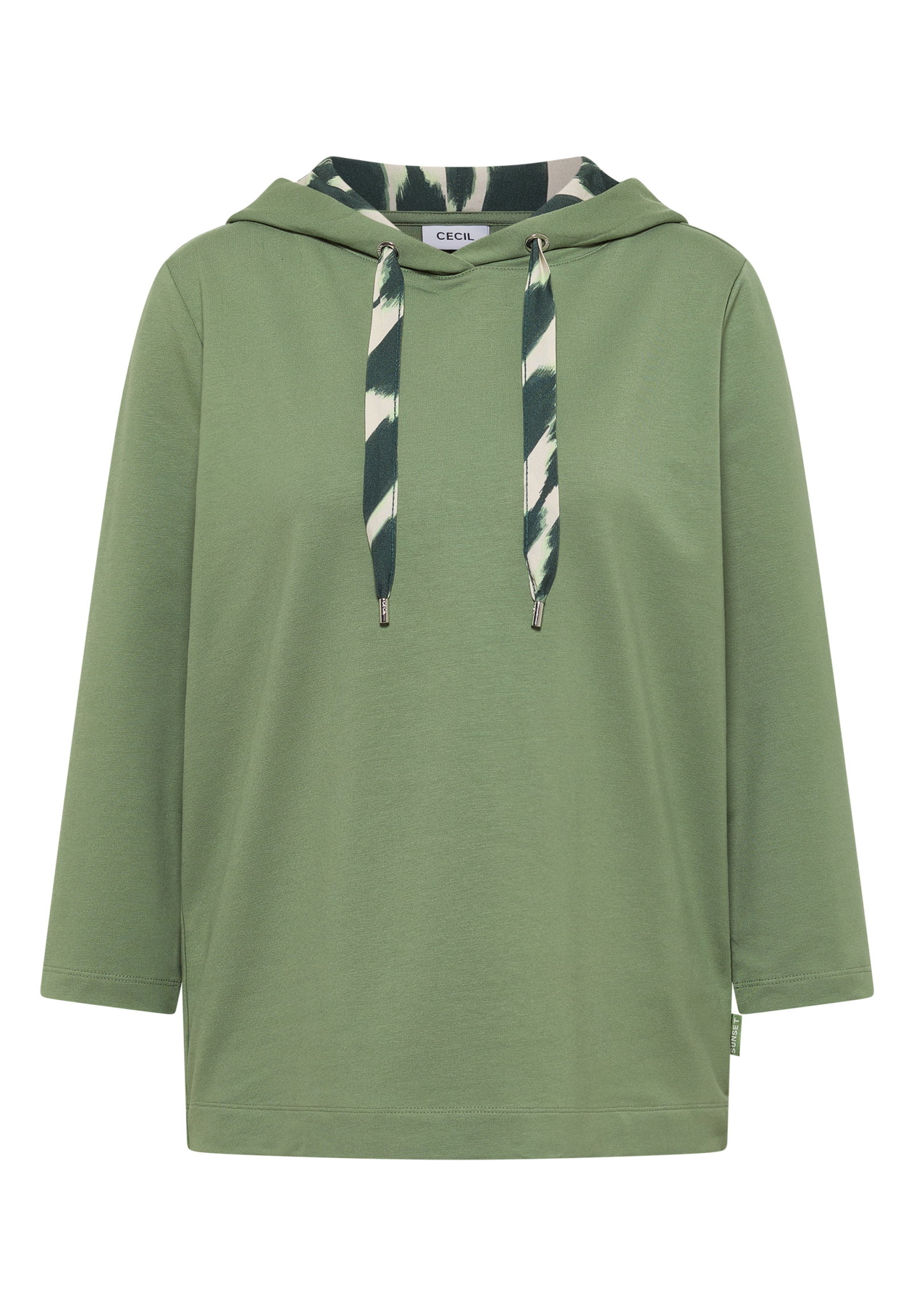 AOP Mix Hoody Shirt, deep matcha green #1