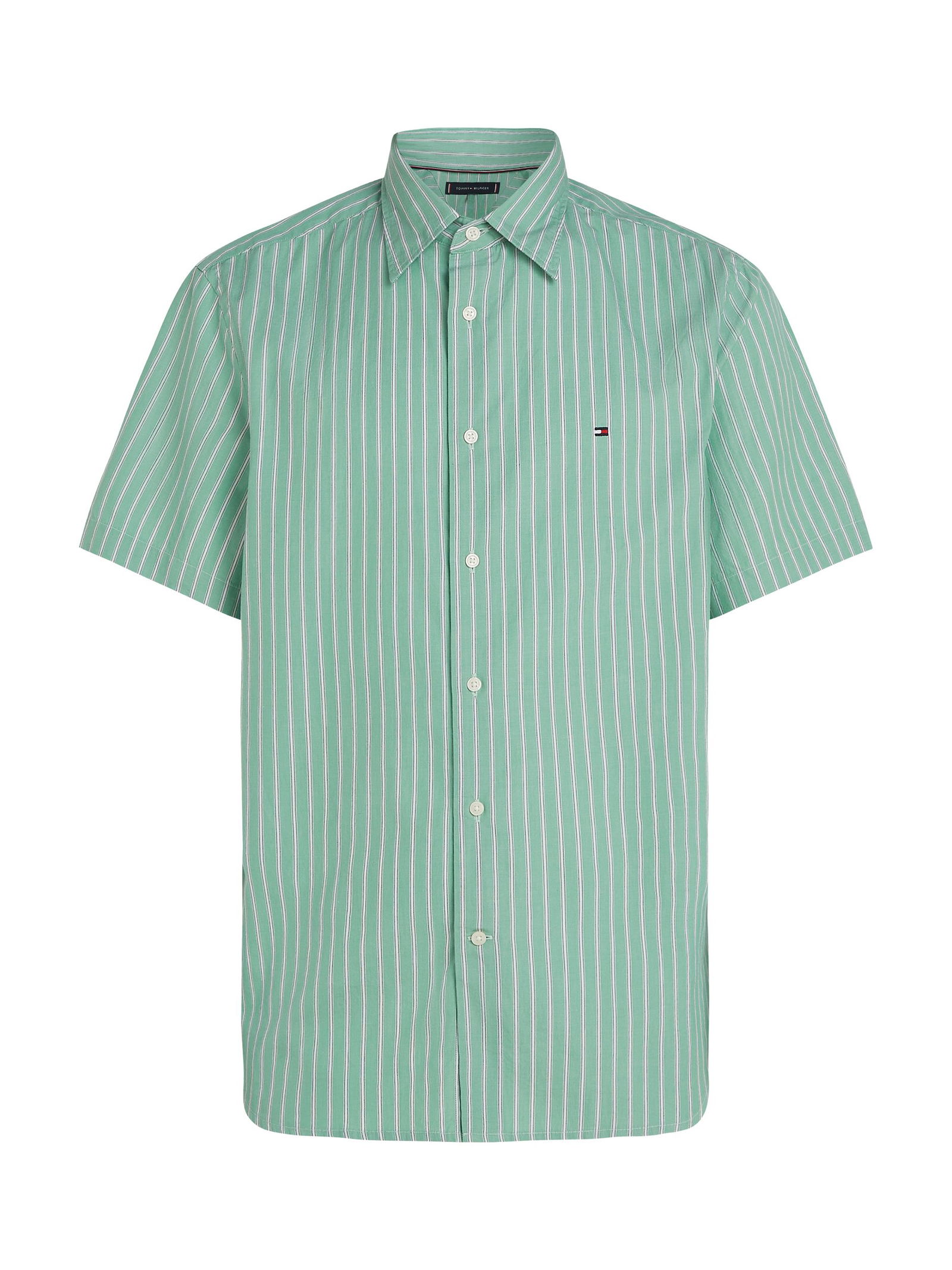 Tommy Hilfiger |  Tommy Hilfiger Hemd Regular Fit  | L | optic white / spring lime