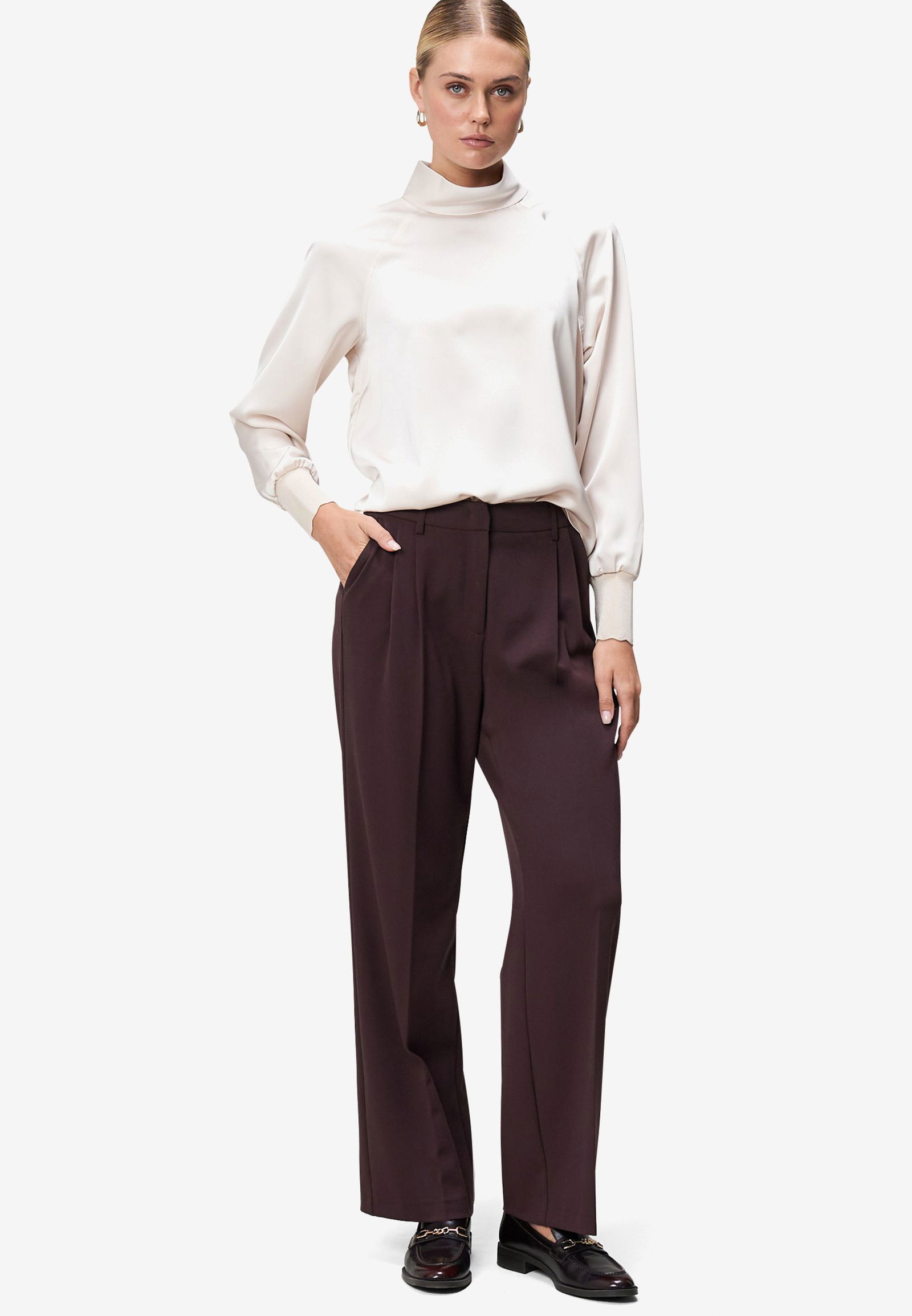 Zero |  Zero Druckbluse  | 38 | french oak