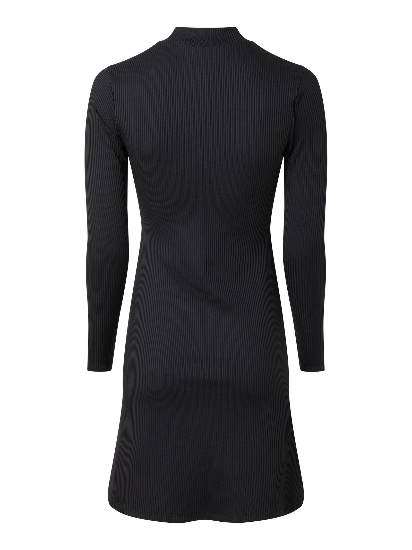 ZIPPER A-LINE RIB DRESS