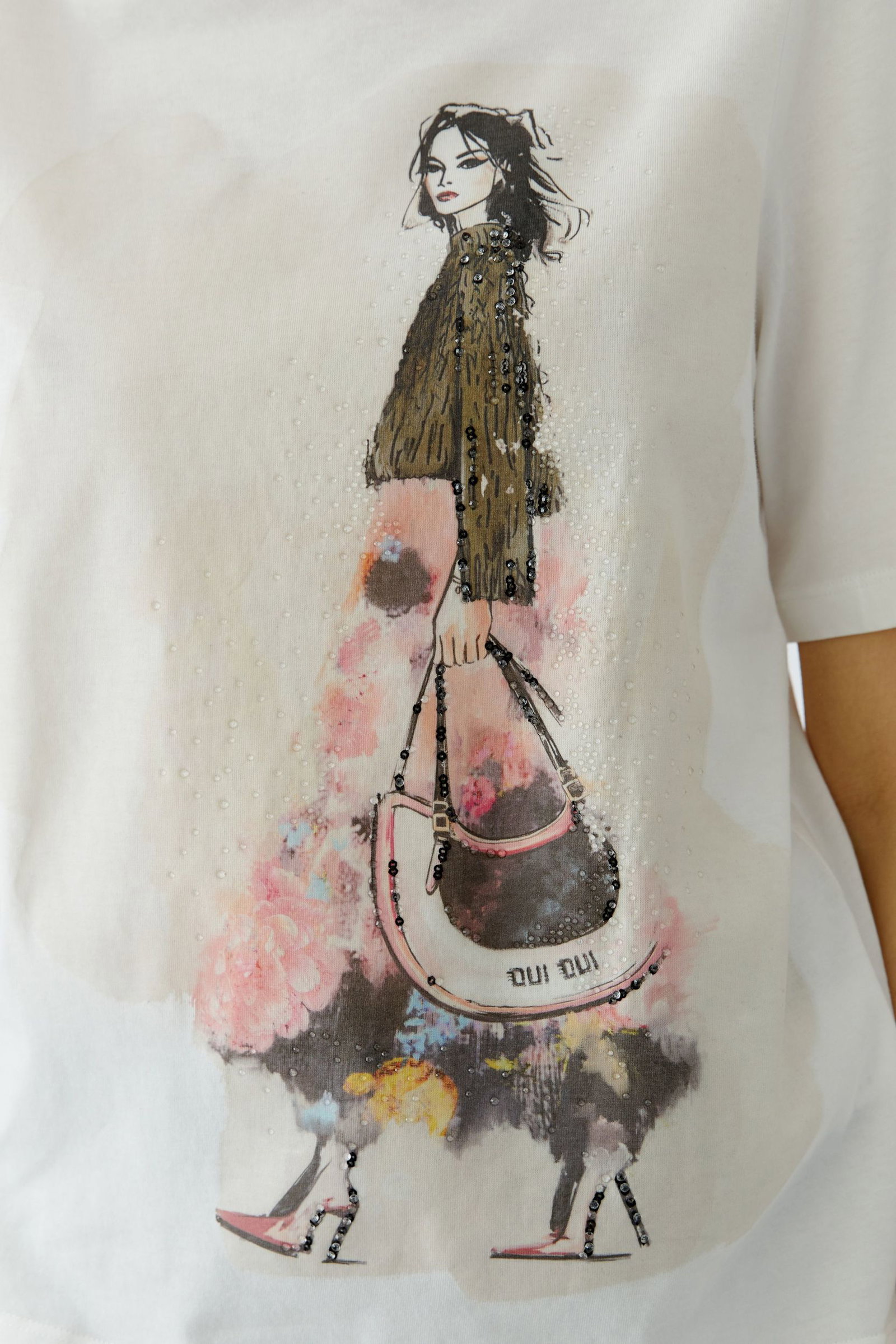 e113ce60eb18b3d90af7ac1b11090f8f Oui | T-Shirt | 44 | cloud dancer