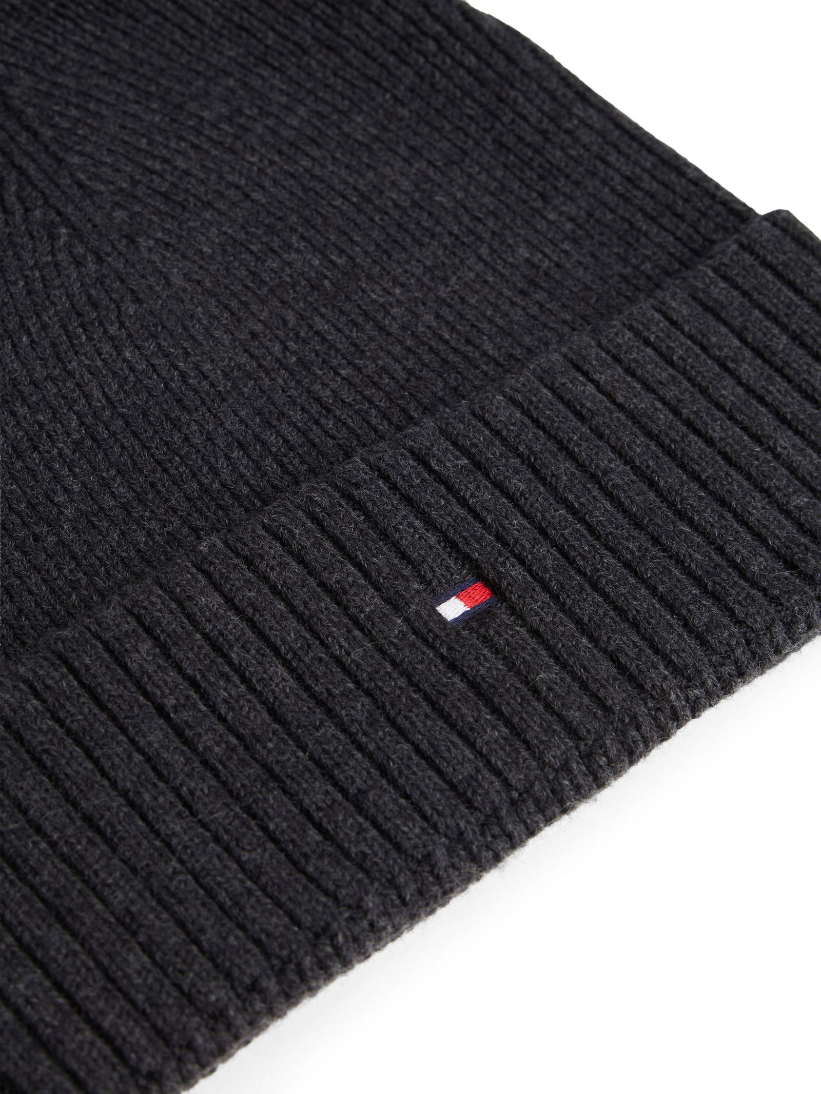 Tommy Hilfiger | Tommy Hilfiger Flag Cotton Beanie | OS | charcoal gray