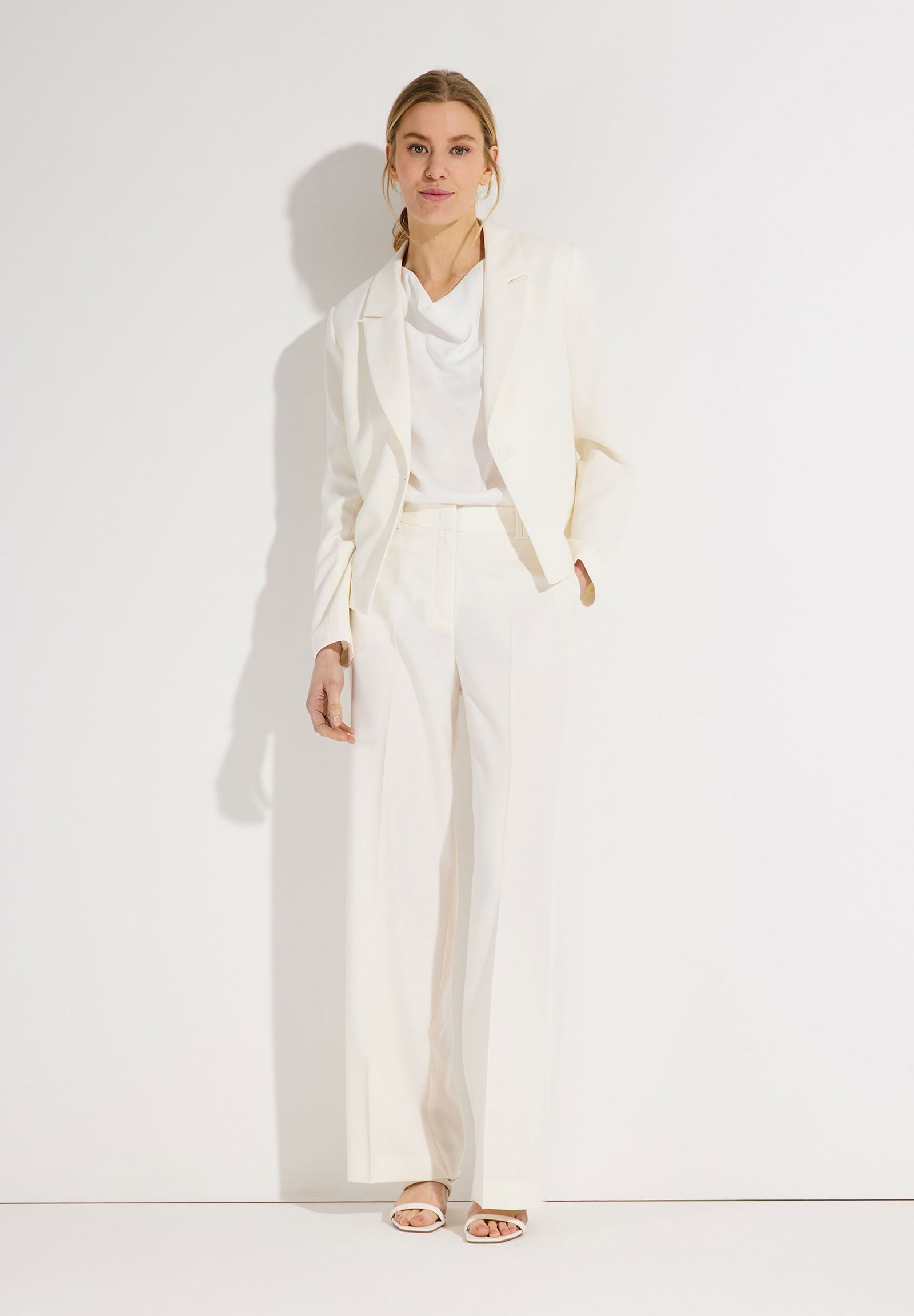 More & More |  weite Anzughose | 42 | ecru