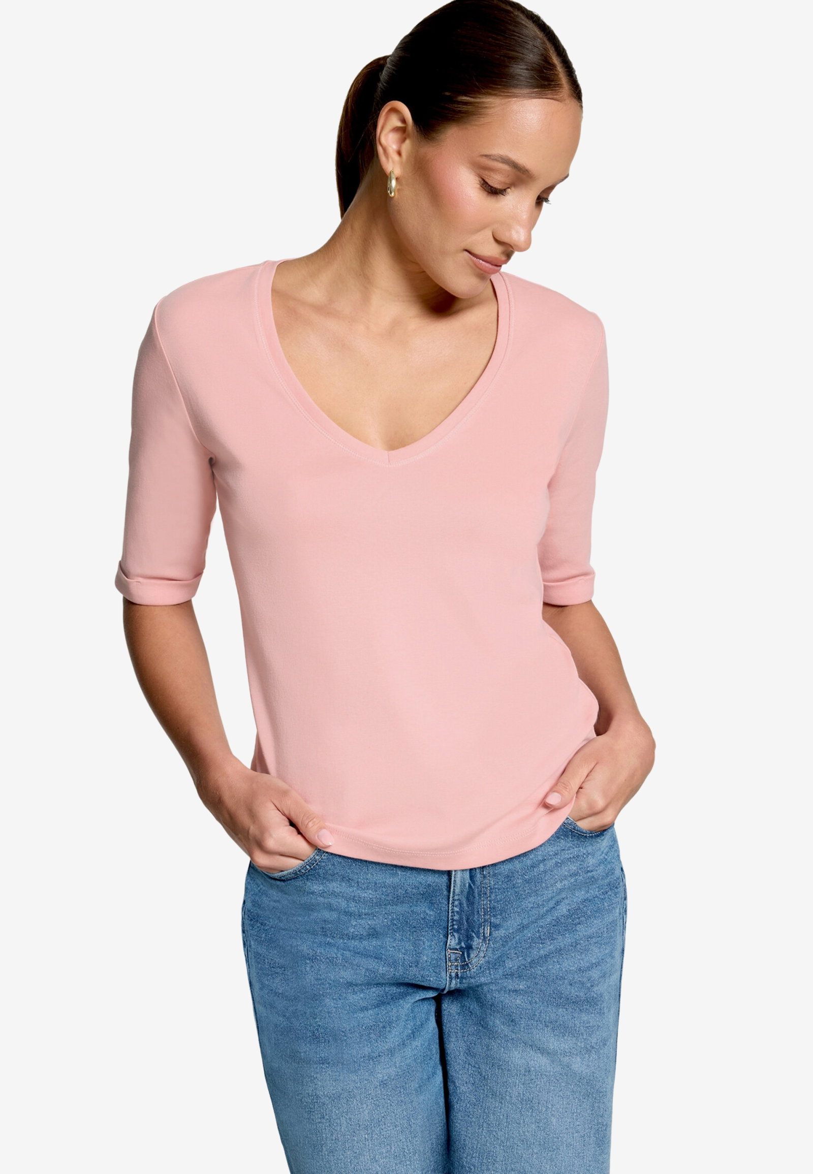 Basic-T-Shirt mit V-Ausschnitt #2