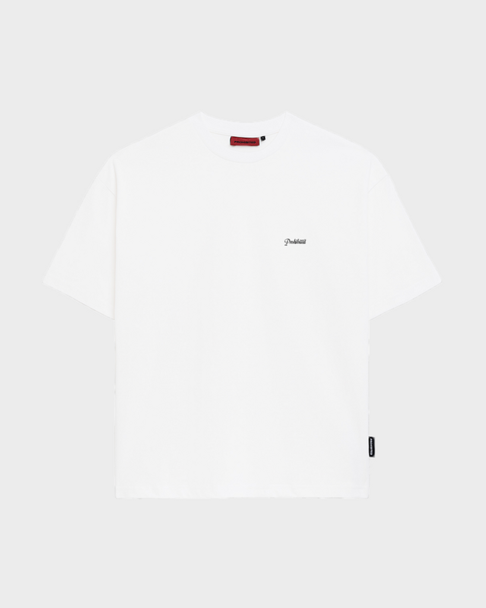 02e7b9f374c143c6750eb5907b392959 Prohibited |  Prohibited Tee Embroidery Unisex Oversized Shirt | M | weiß