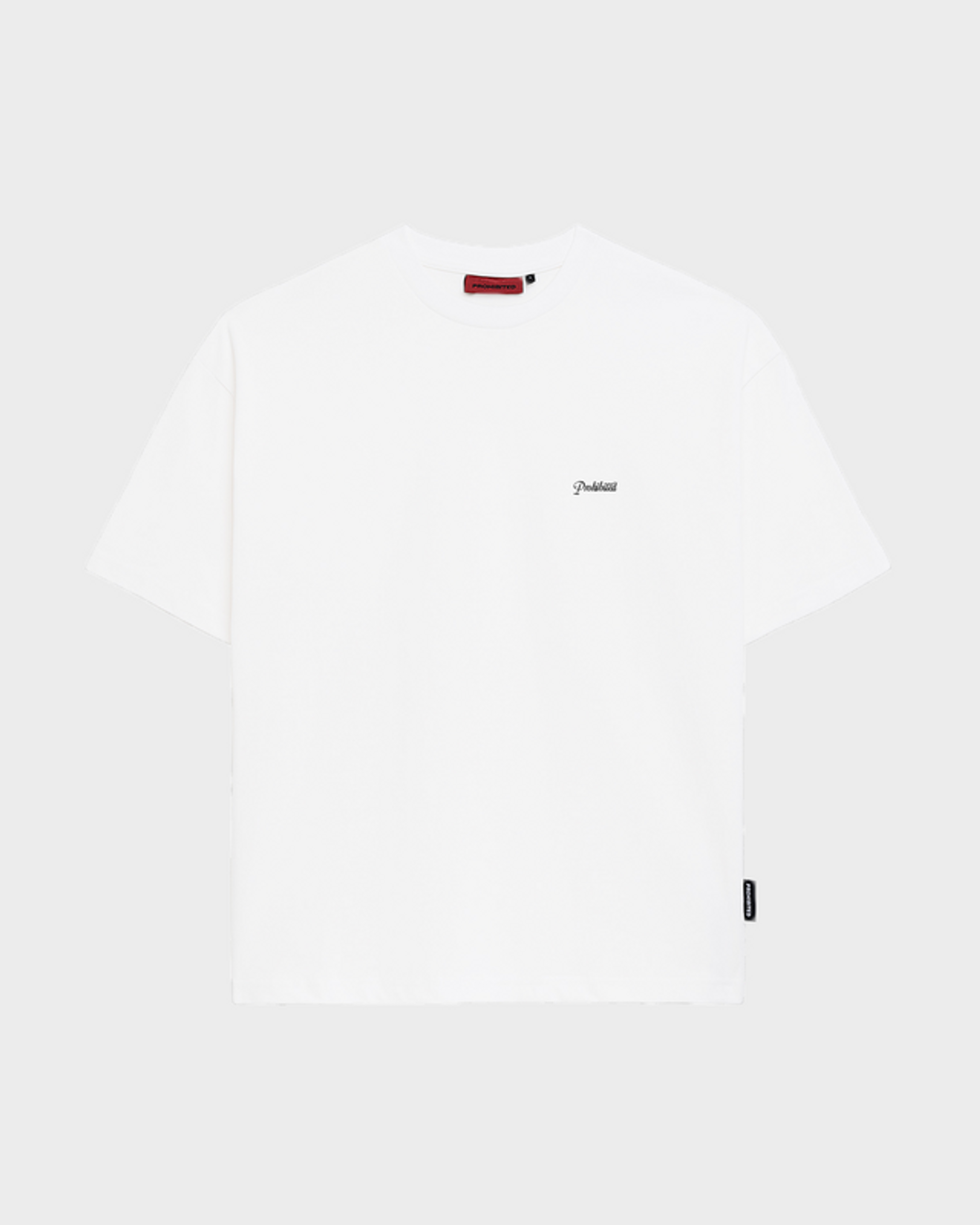 Prohibited |  Prohibited Tee Embroidery Unisex Oversized Shirt | M | weiß