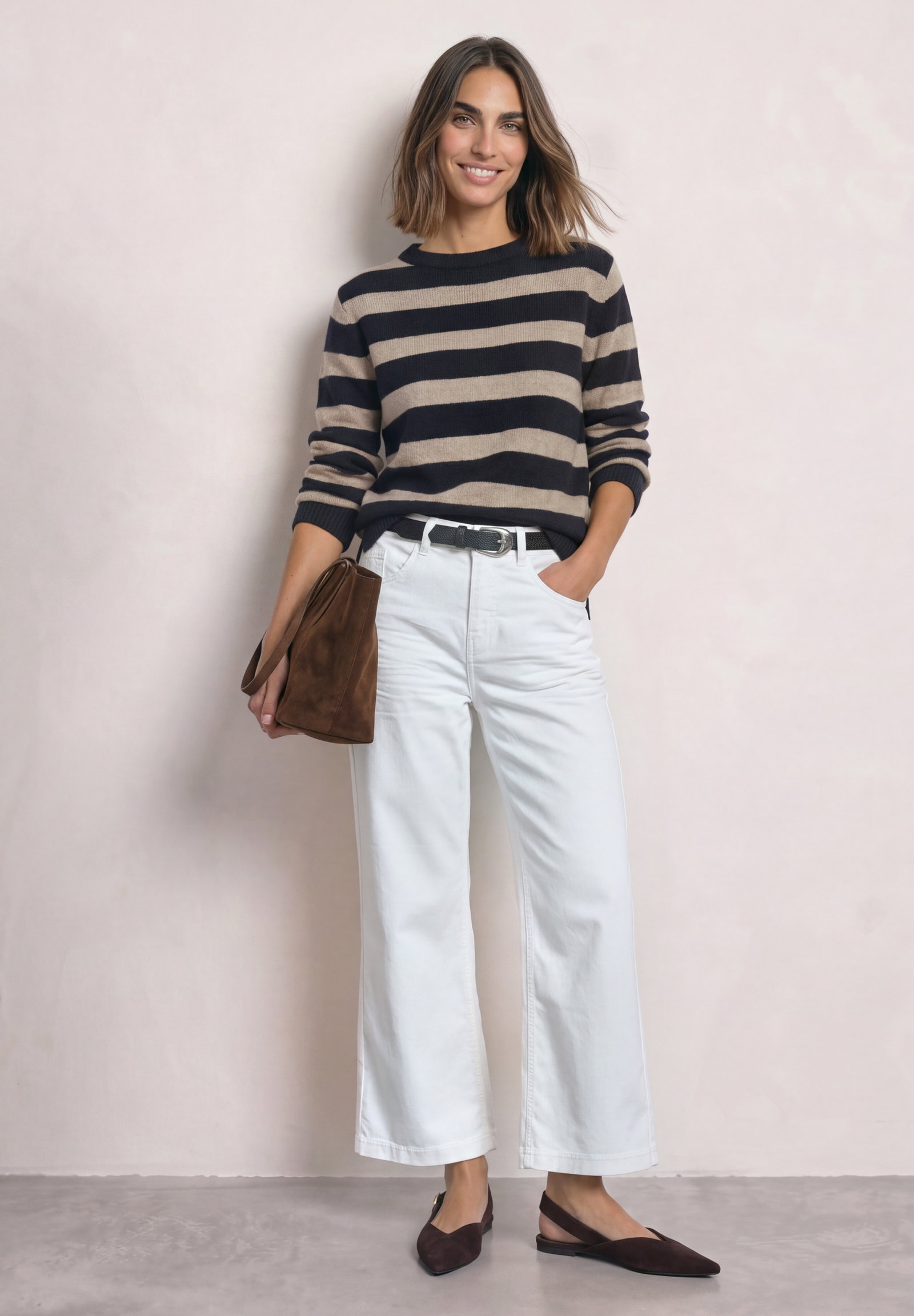 LTD QR_cosy striped sweater u-, indigo night #5