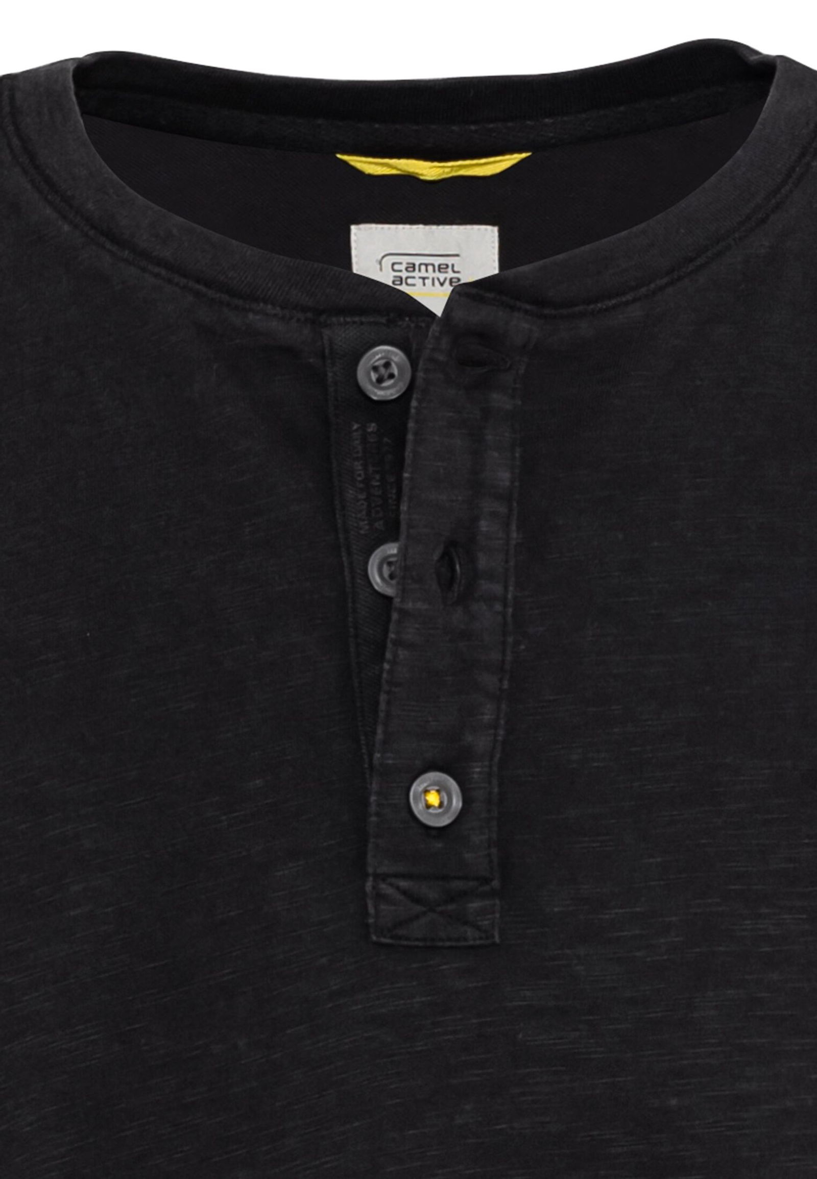 Camel Active Kurzarm Henley aus Organic Cotton