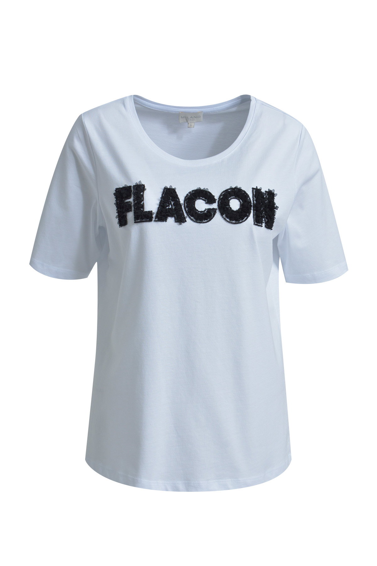 round neck t-shirt w/ AW 1/4 sleeve #1