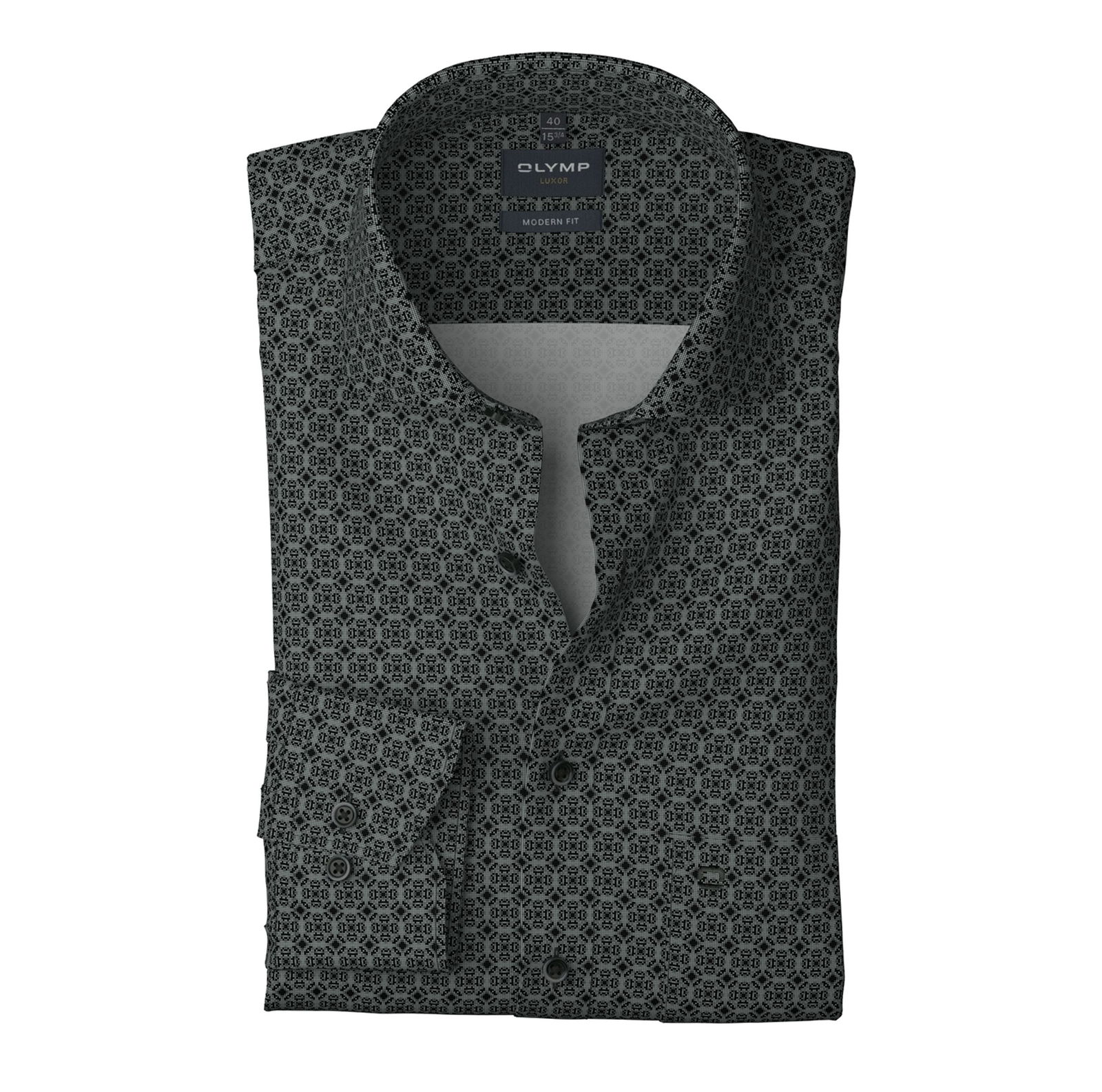 Olymp | Olymp Hemd Modern Fit | 41 | silbergrau
