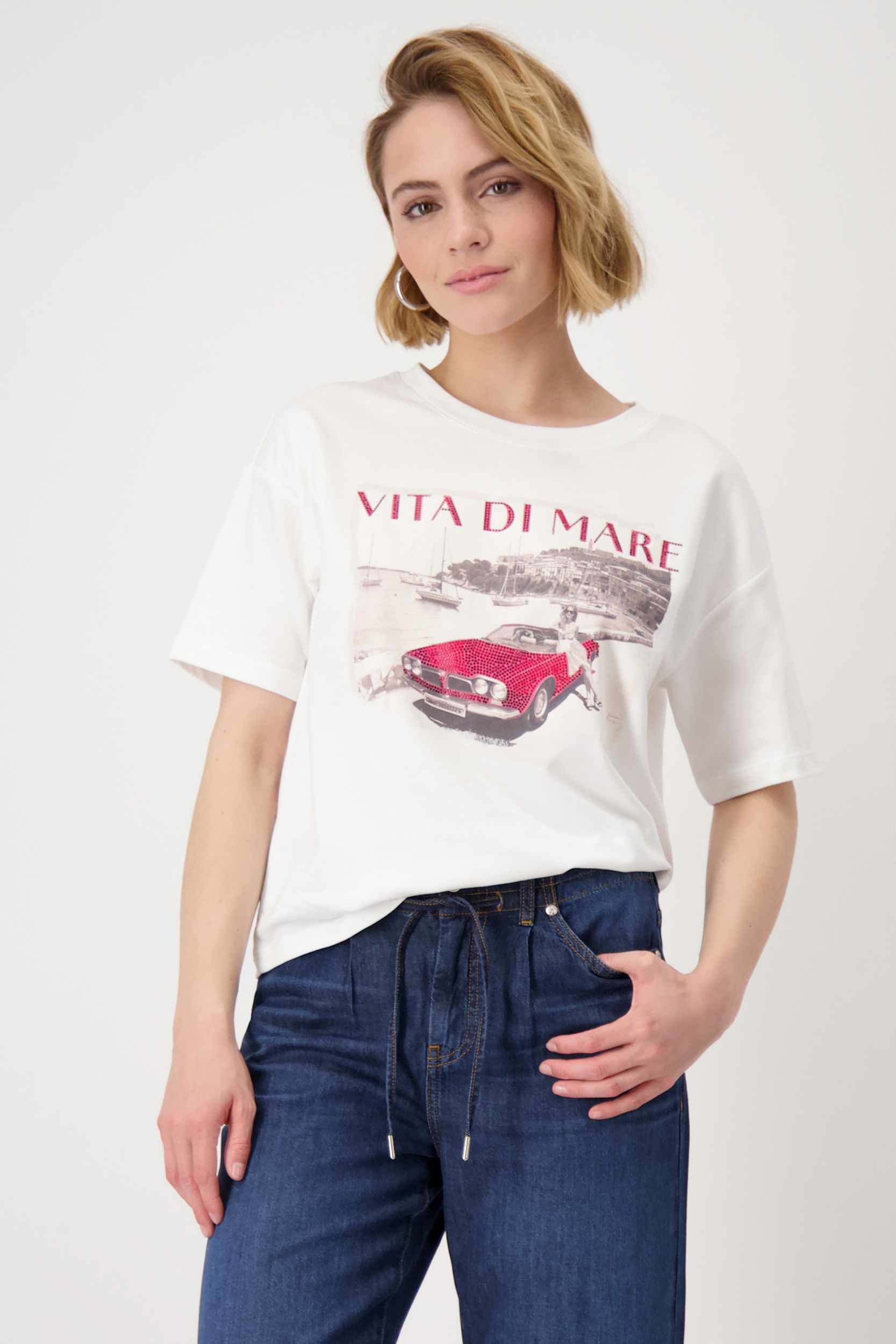 Monari |  T-Shirt, cream | 44