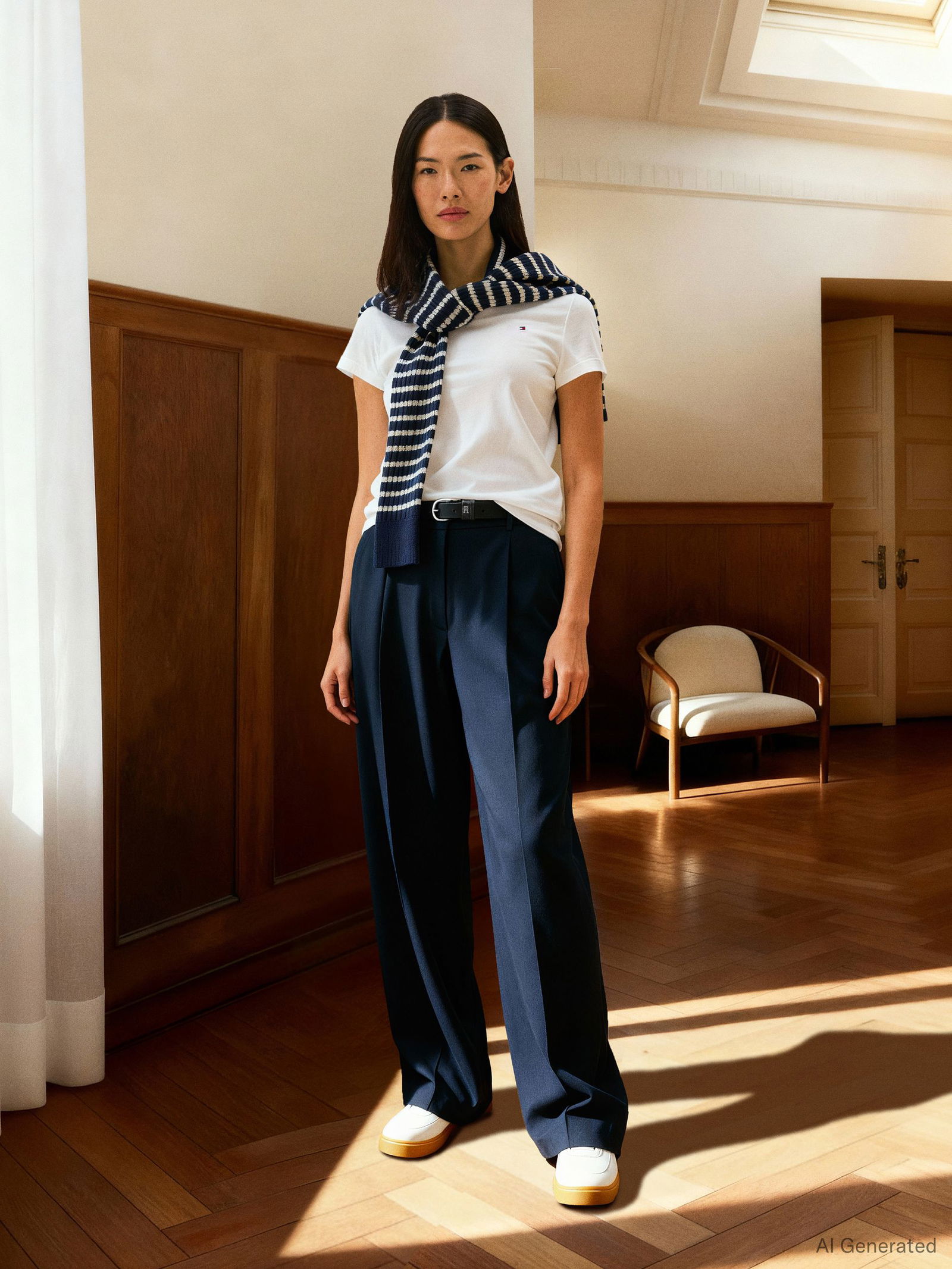 Tommy Hilfiger |  HERITAGE V-NECK TEE | XS | midnight